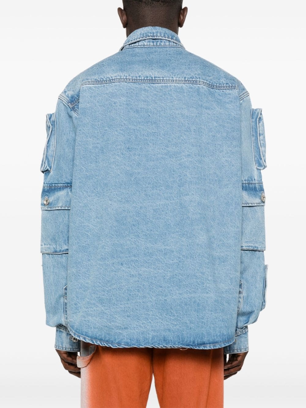 pockets-detail denim jacket - 4