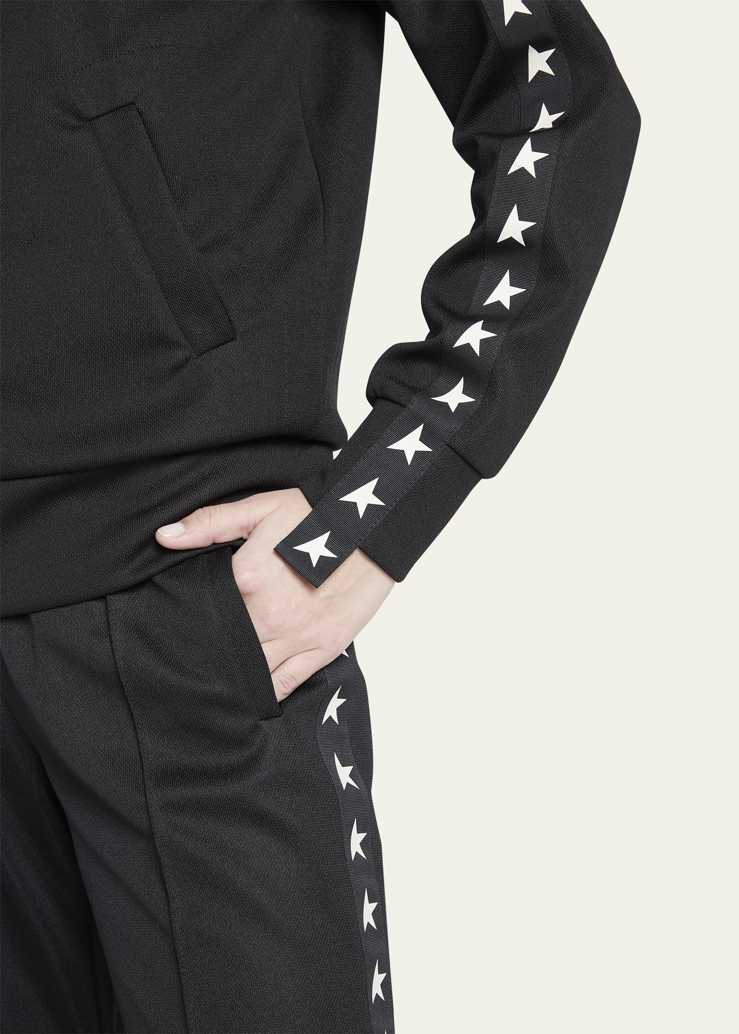 Tech Jersey Track Jacket w/ Grosgrain Trim - 5