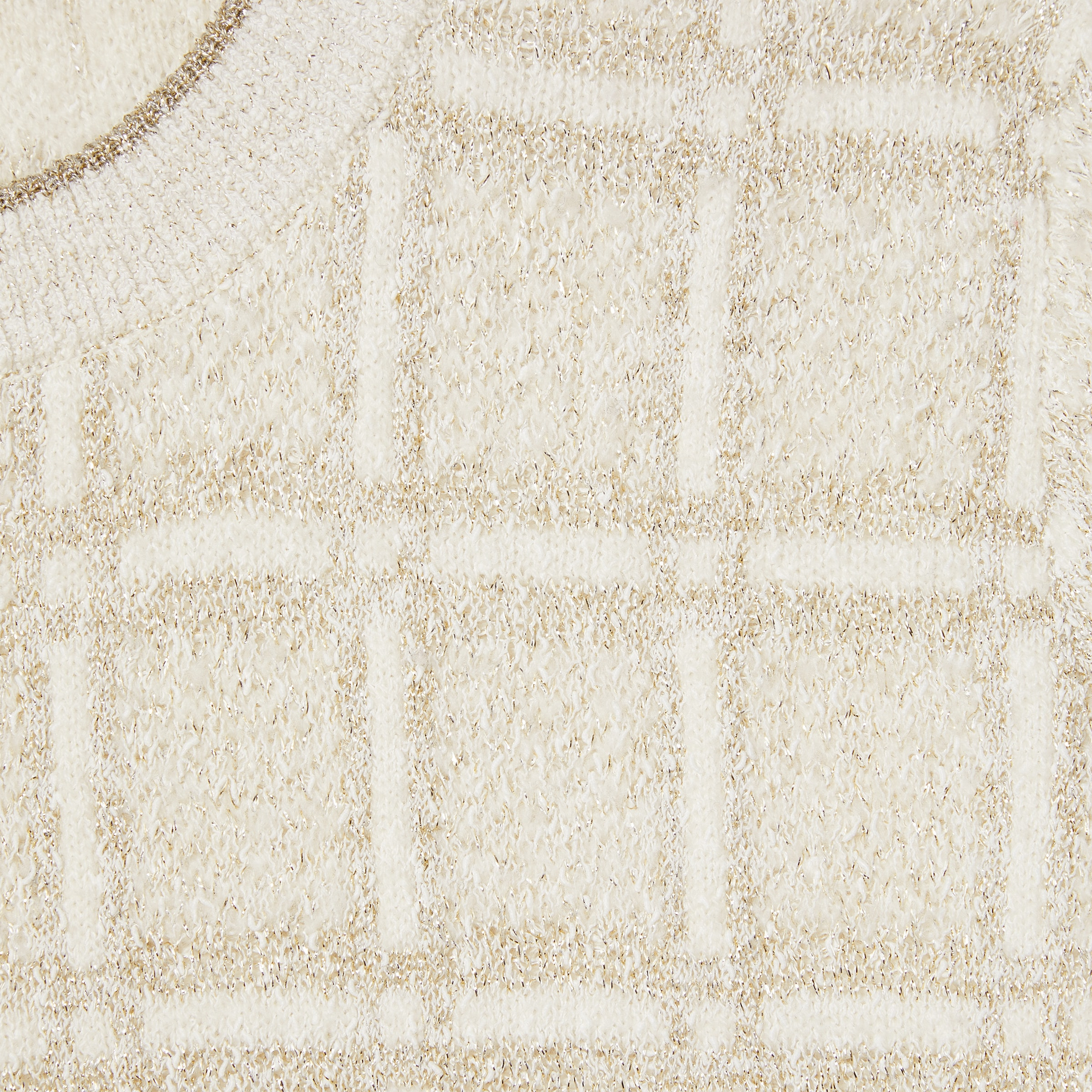 Wool and lamé check jacquard top - 7
