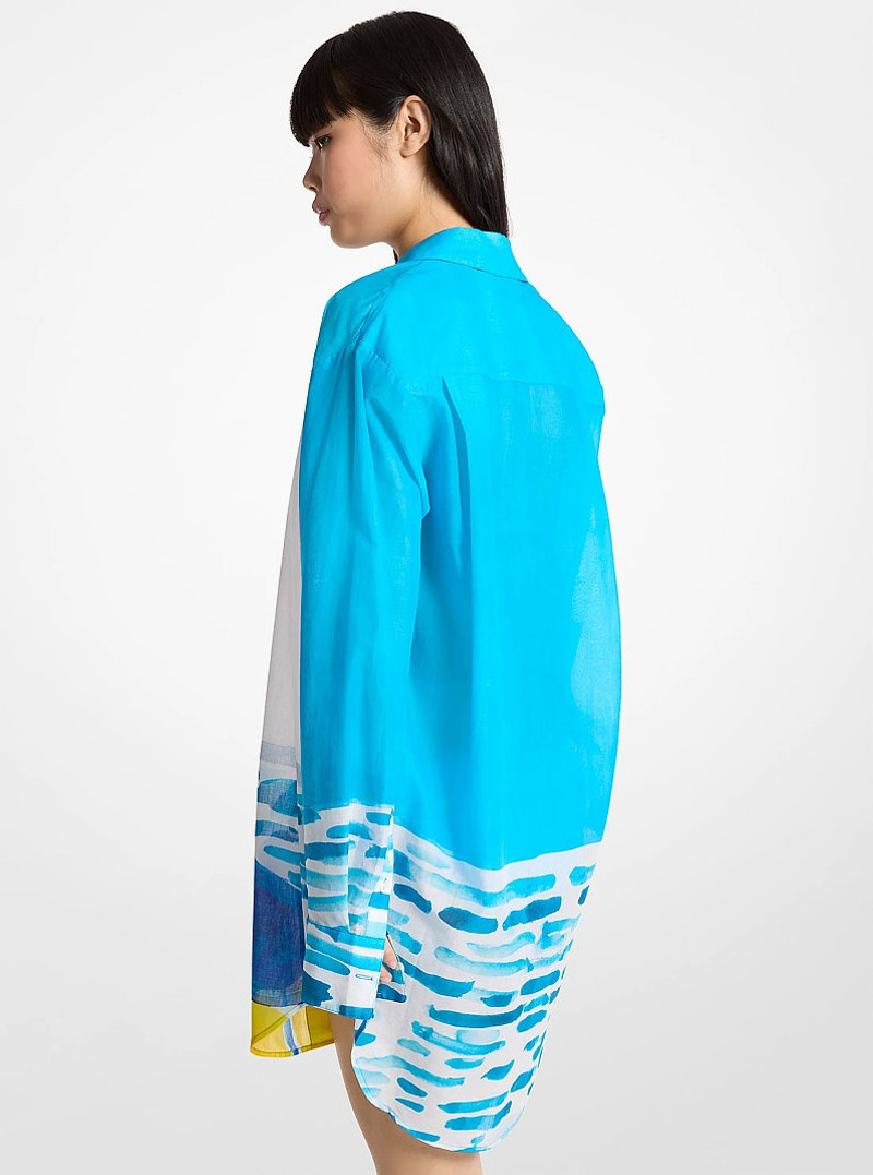 MICHAEL KORS Michael Kors X Christina Zimpel Cotton Lawn Shirtdress outlook