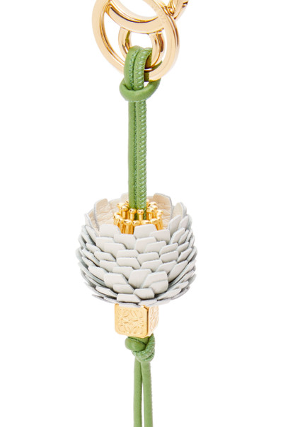Loewe Flower dice charm in classic calfskin and brass outlook