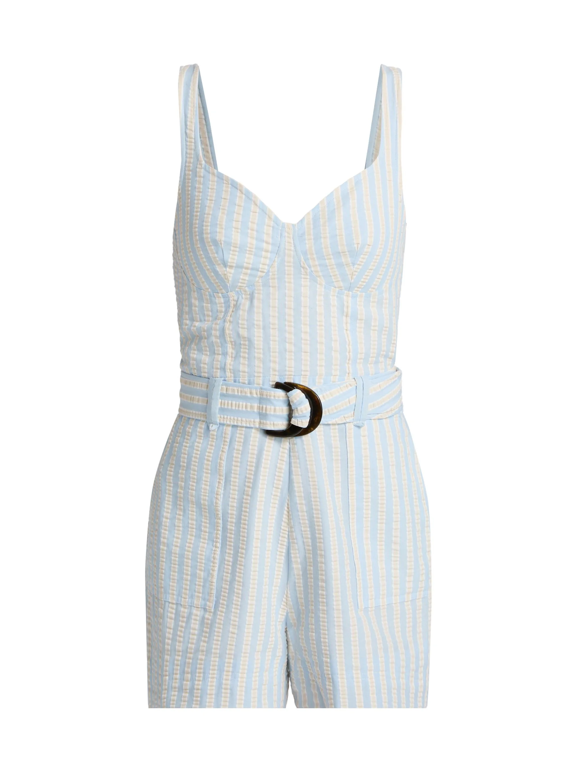 Women's Kai Bustier-Style Romper - Hydrangea Blue Stripe - 1