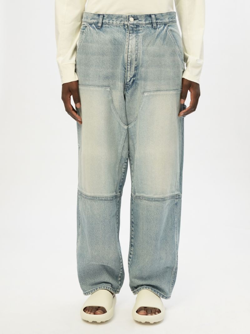 PANELLED DENIM PANTS - 3