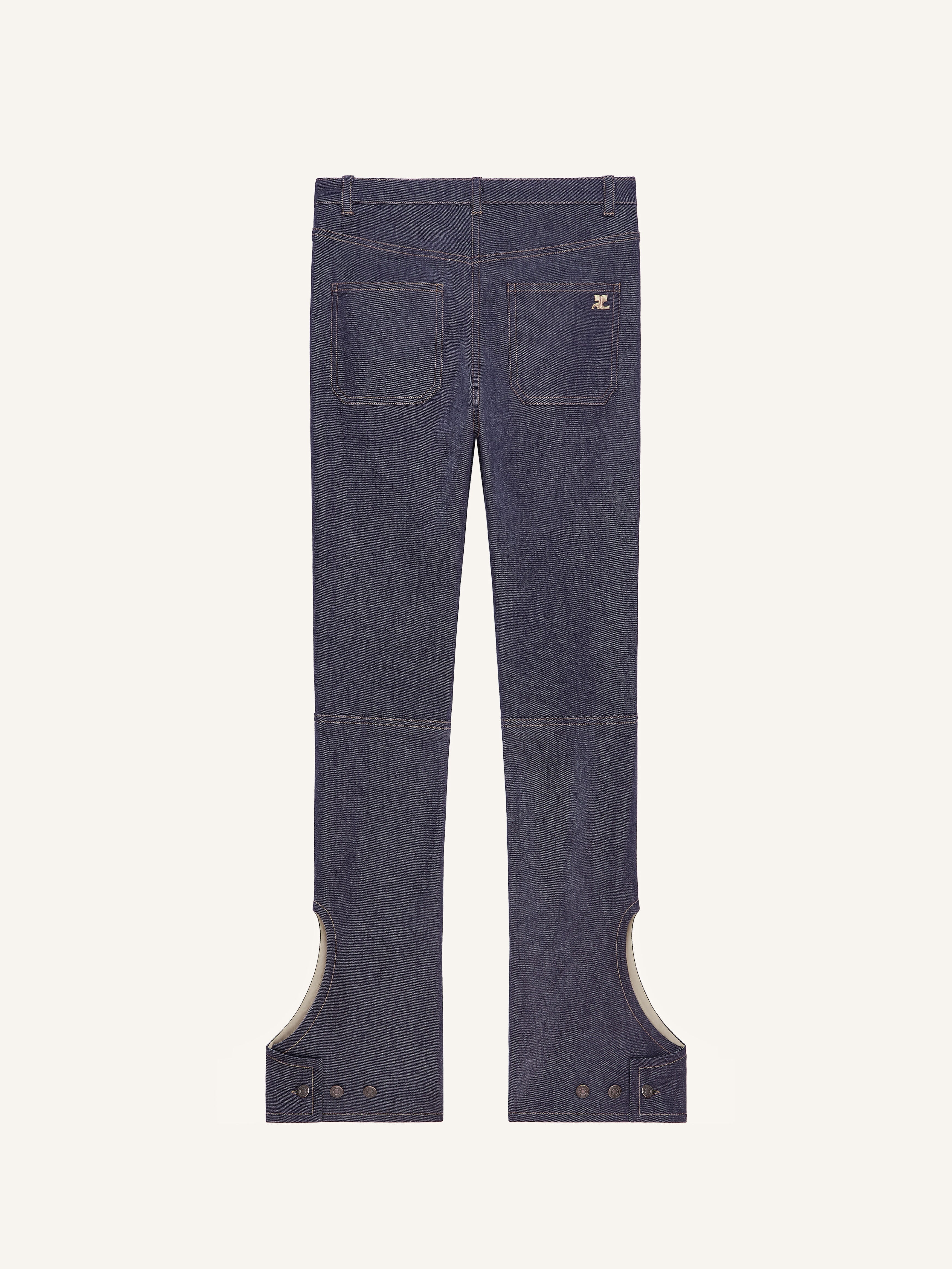 REVERSED DENIM PANTS - 2