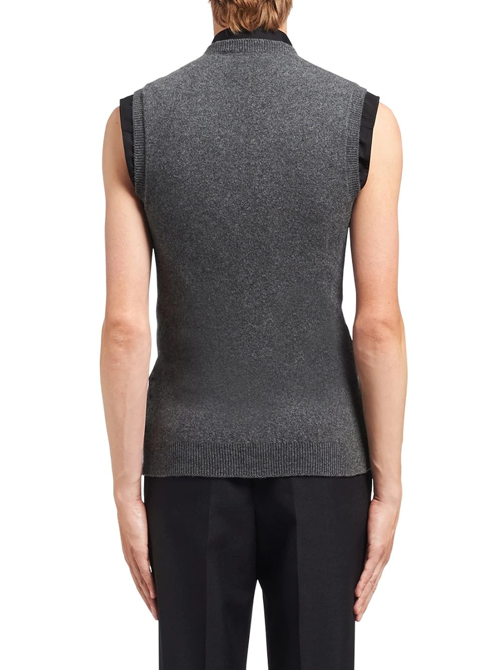 knitted cashmere vest - 4