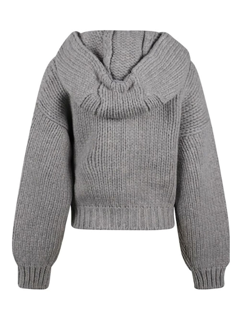 Sportmax hooded zip-up sweater outlook