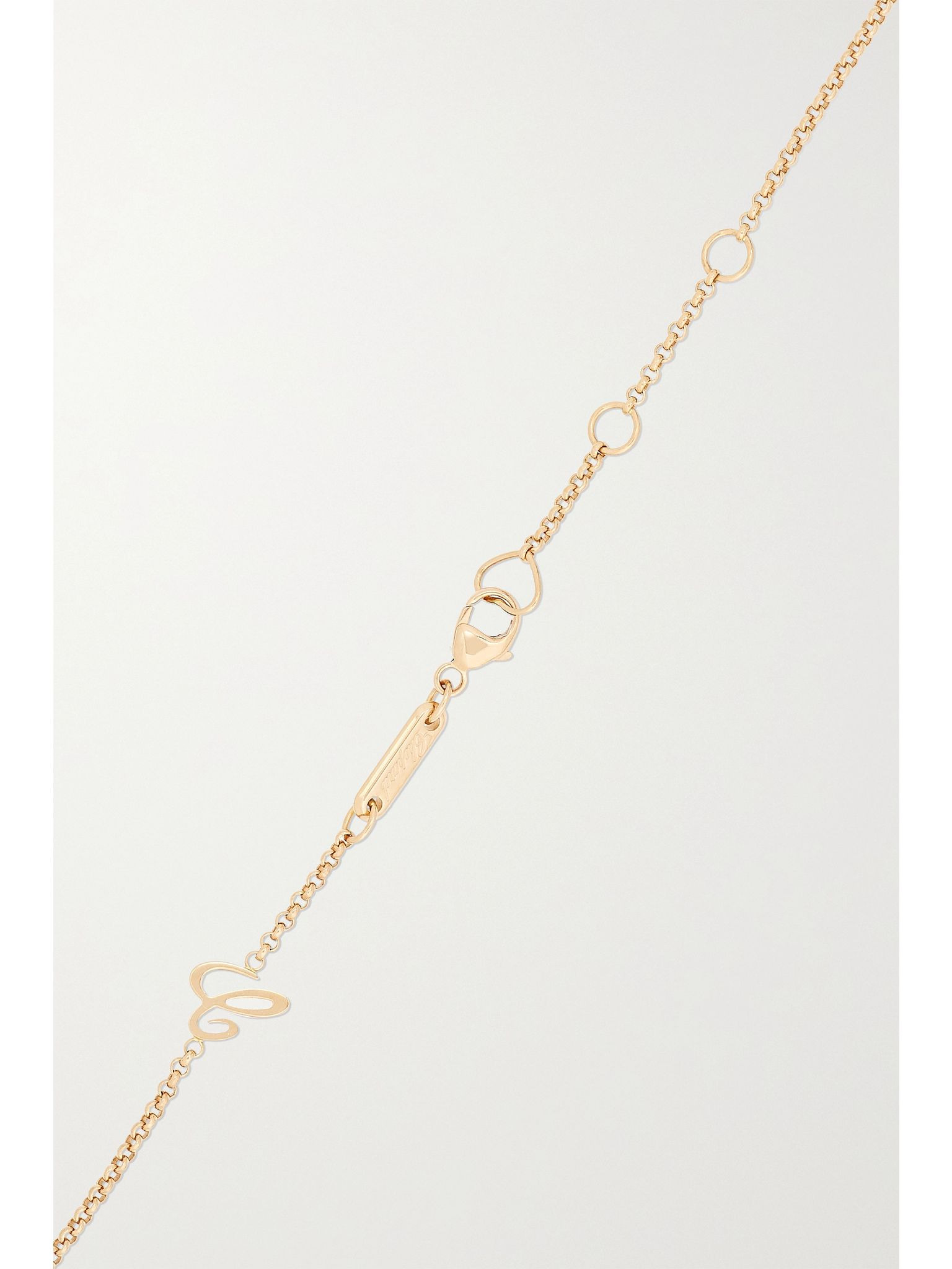 Happy Hearts 18-karat rose gold, onyx and diamond necklace Gold - 3