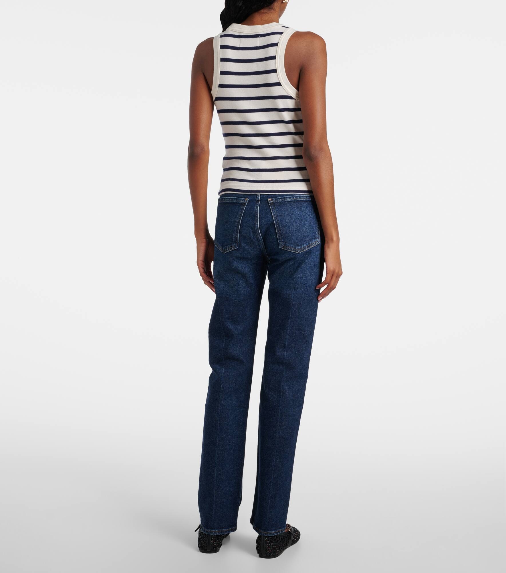 Caralyn striped cotton-blend tank top - 3