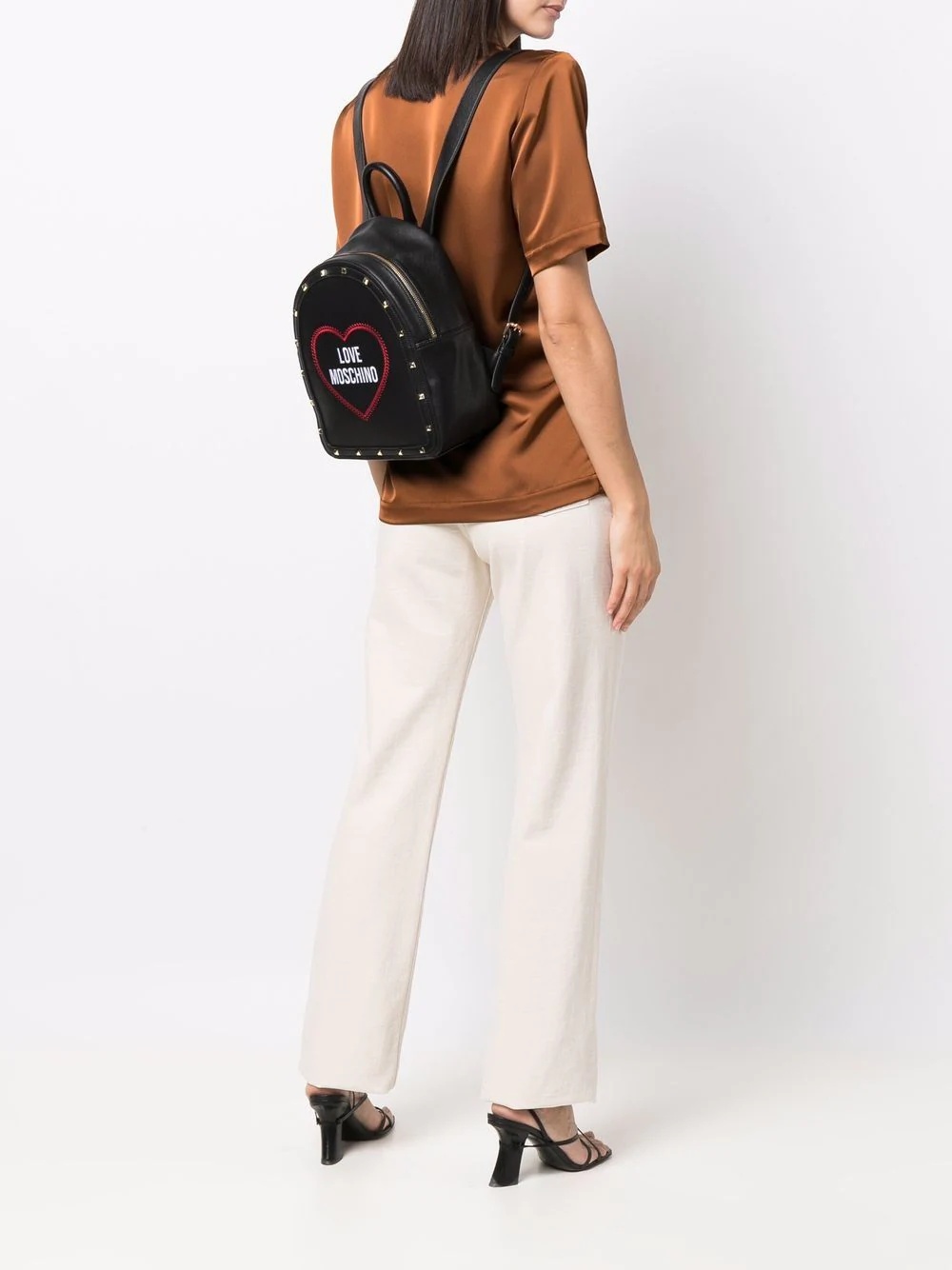 logo-embroidered backpack - 2