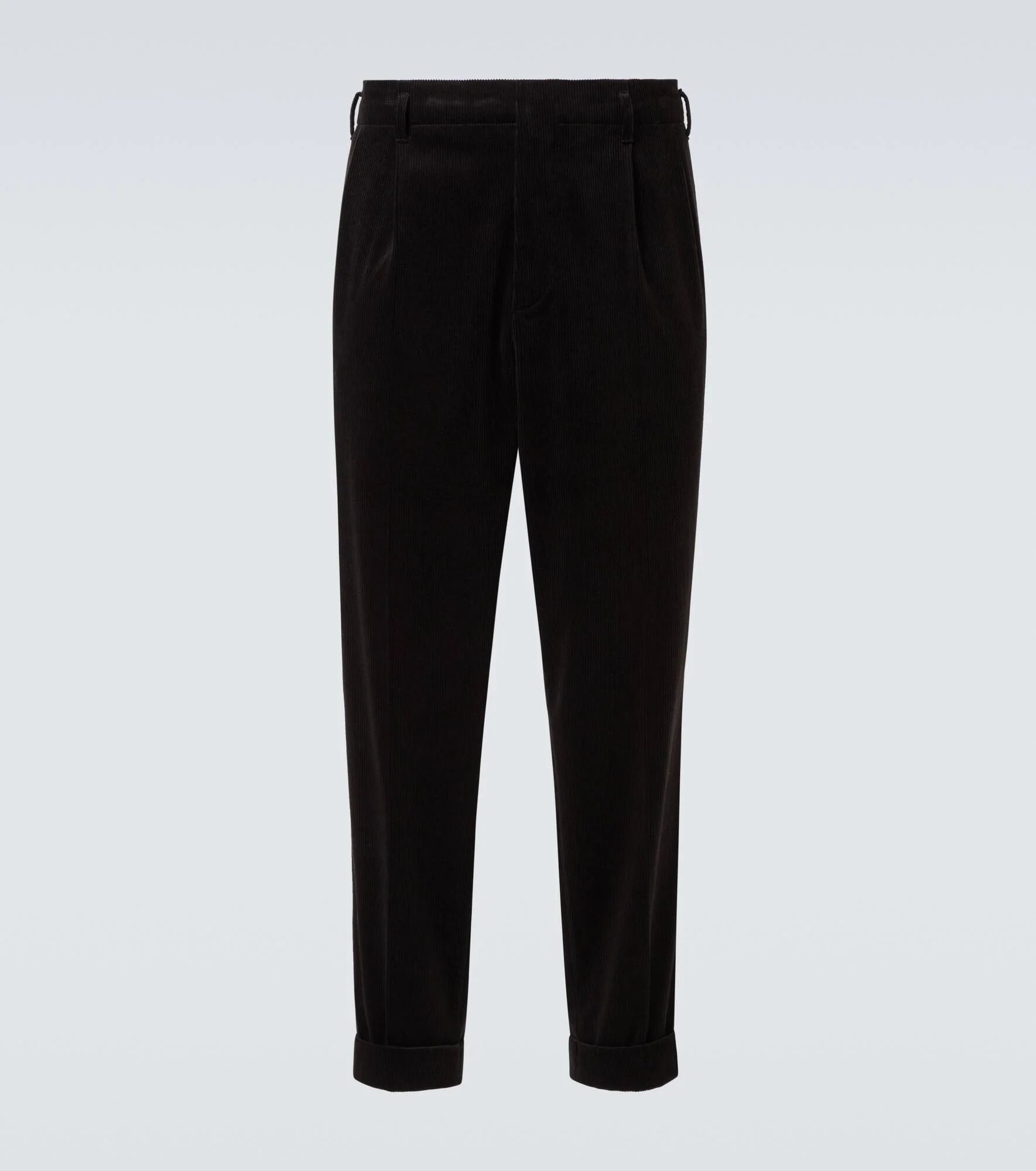 Cotton-blend corduroy straight pants - 1