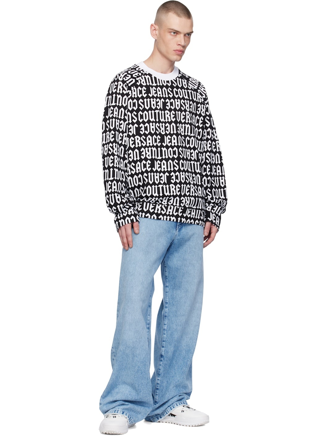 Black & White Logomania Sweatshirt - 4