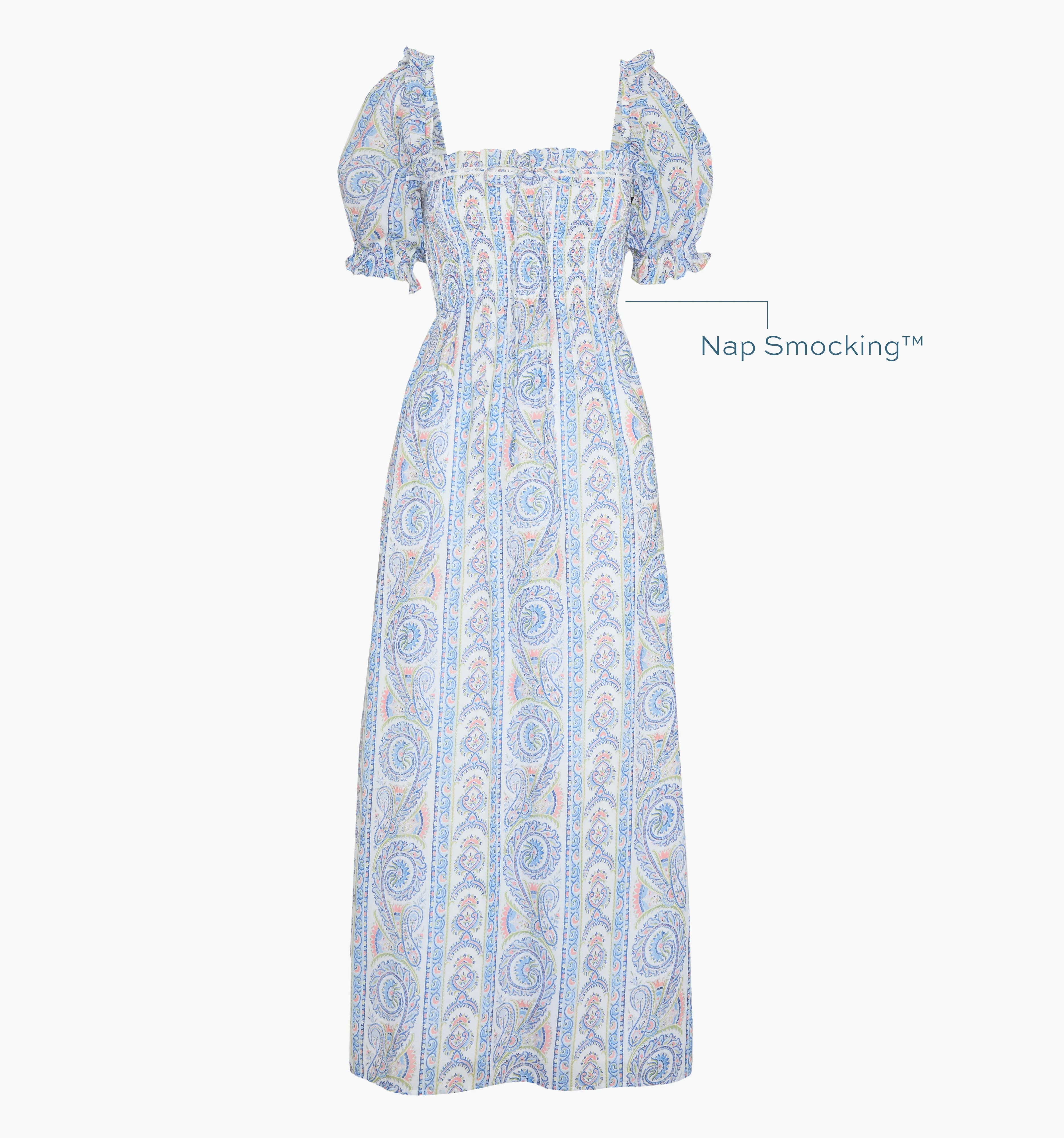 The Scarlett Nap Dress - Blue Corsica Paisley - 1