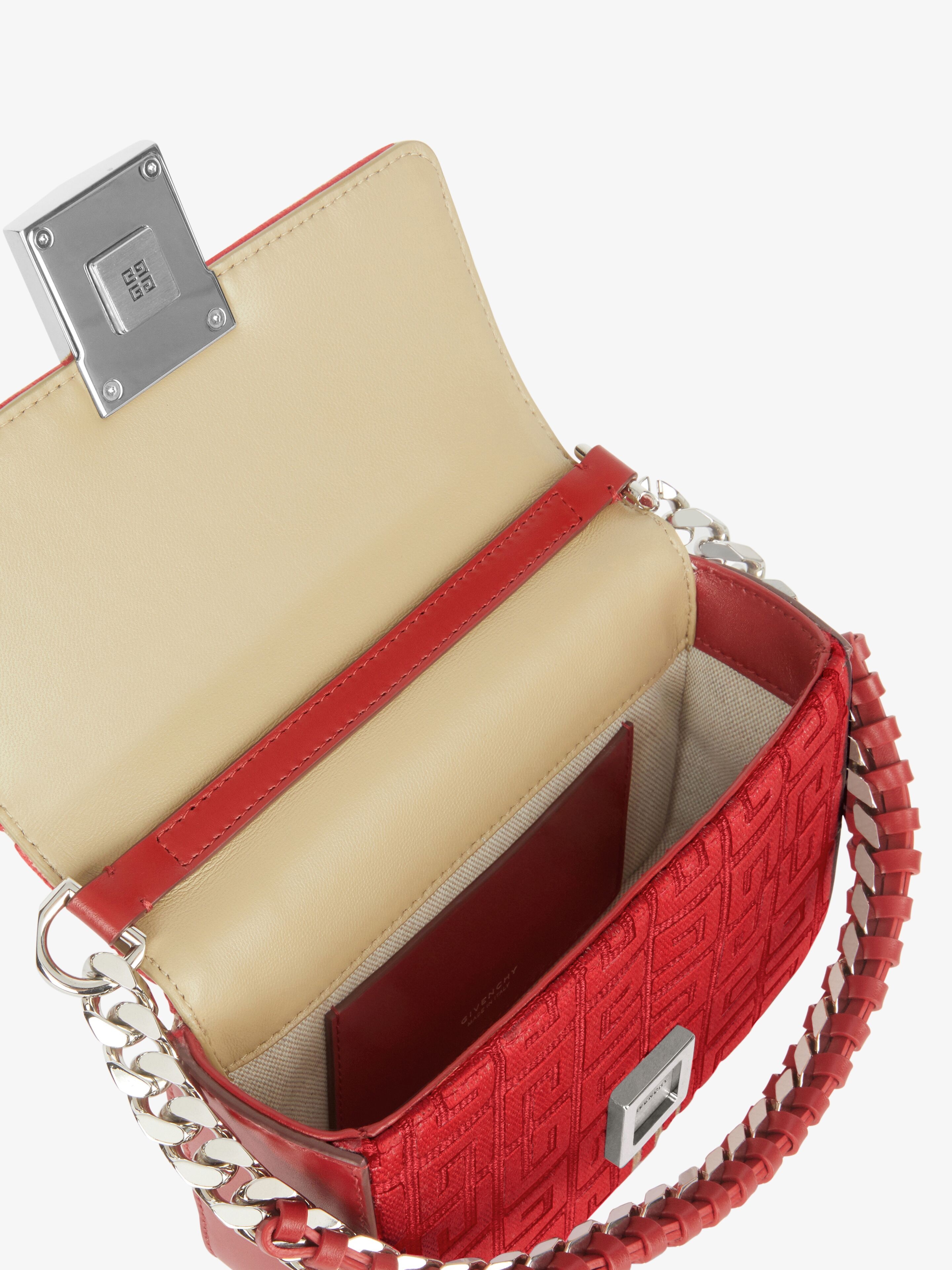 SMALL 4G BAG IN 4G EMBROIDERED CANVAS WITH CHAIN - 6