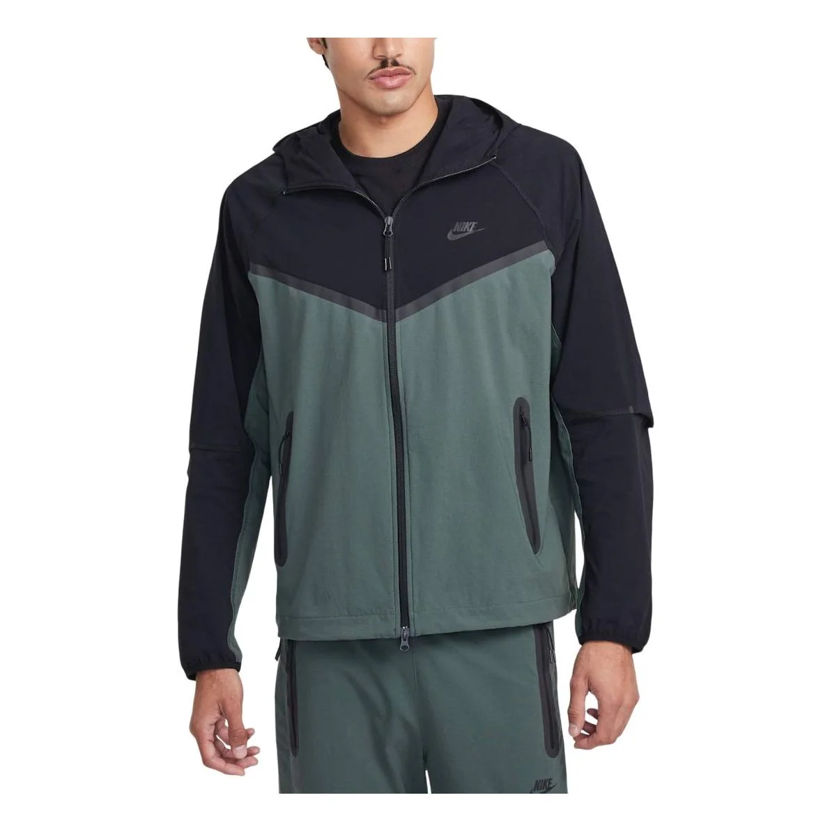 Nike Tech Windrunner Woven Full-Zip Jacket 'Vintage Green Black' HM7151-338 - 1