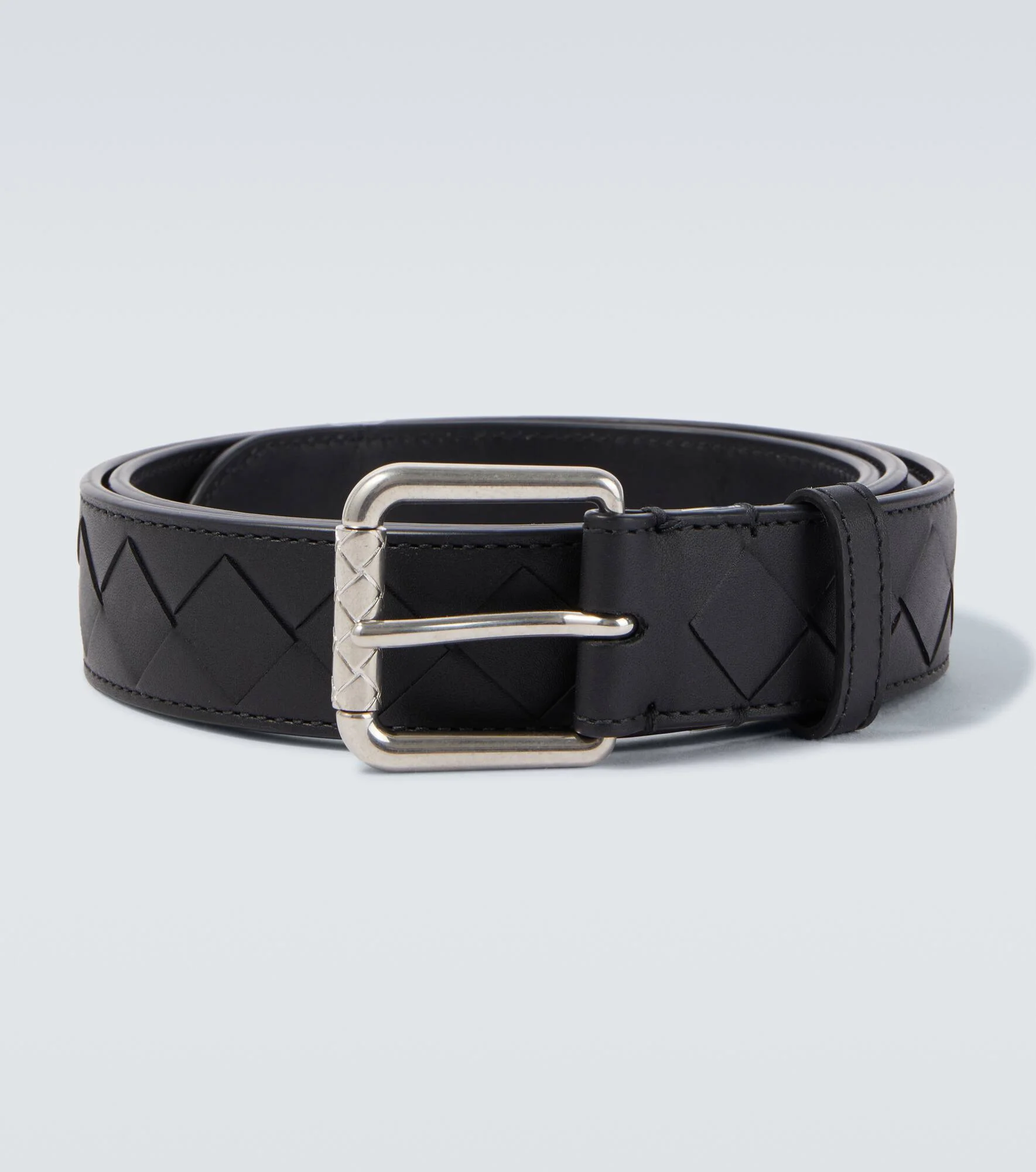 Intrecciato leather belt - 1