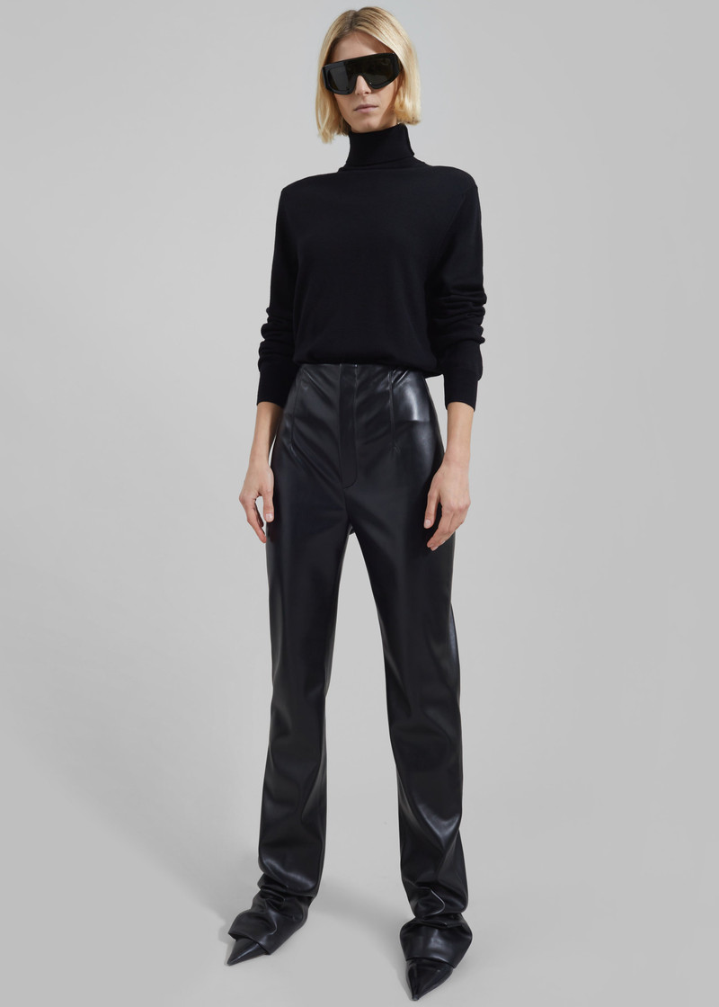 Eve Thin Turtleneck Sweater - Black 5