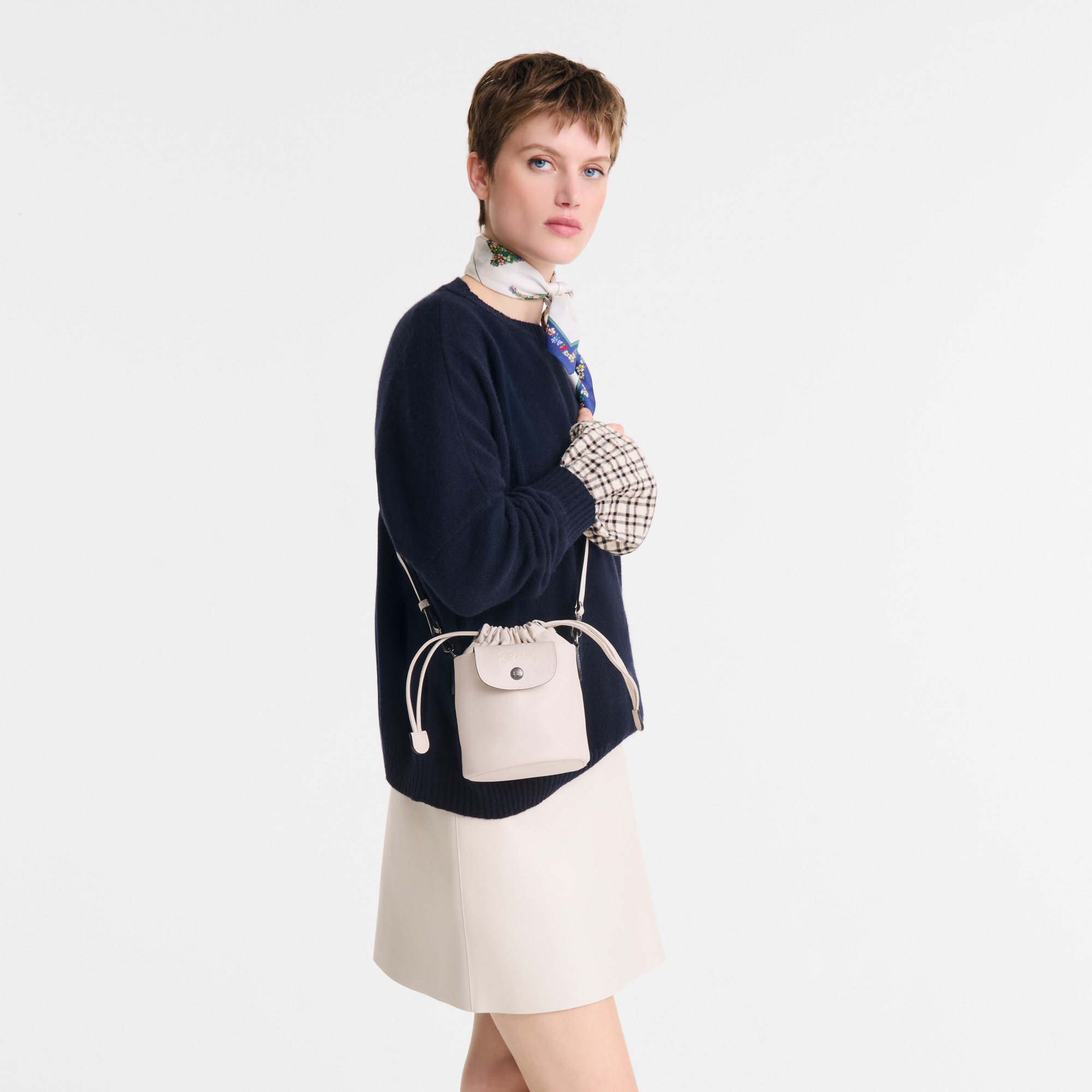 Le Pliage Xtra Bucket bag Paper - Leather - 2
