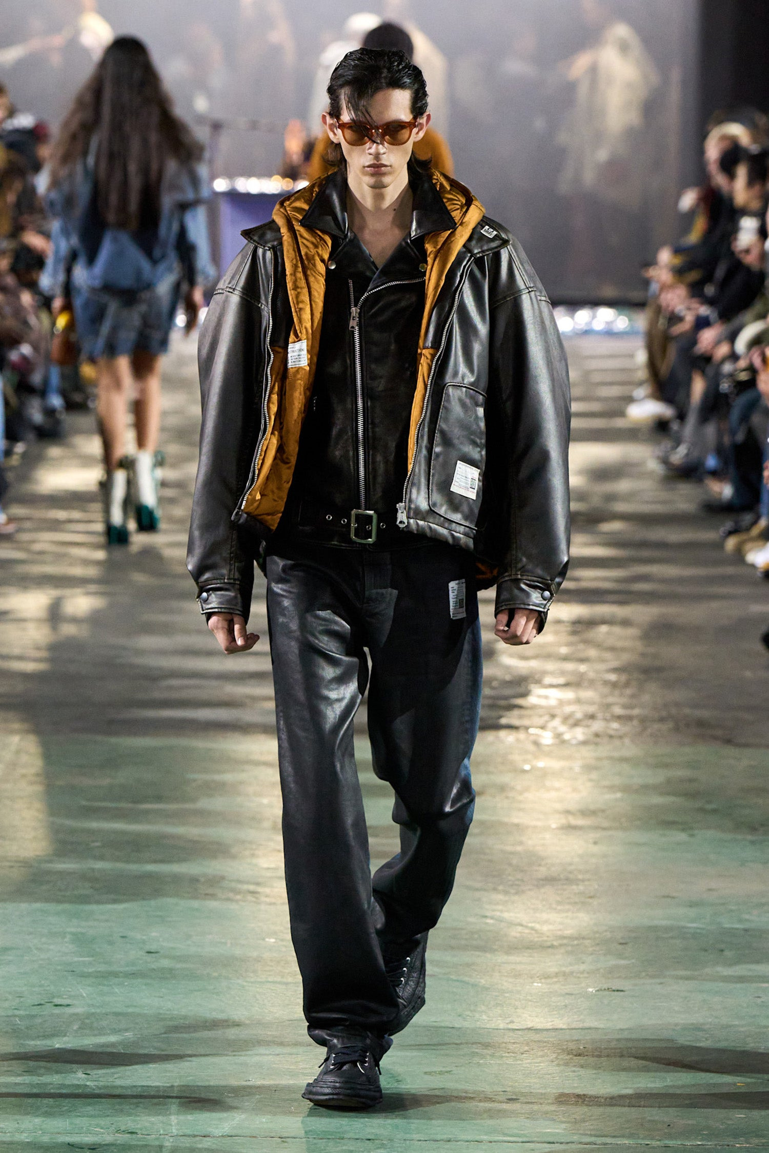 Hoded Vegan Leather Jacket - 4
