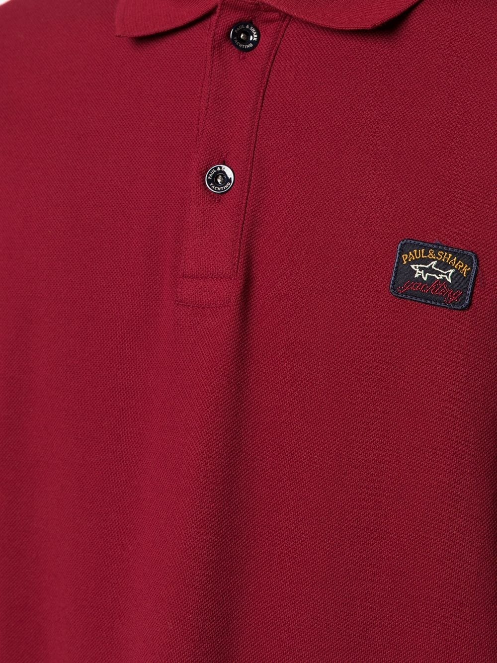 logo-patch long sleeved polo shirt - 5