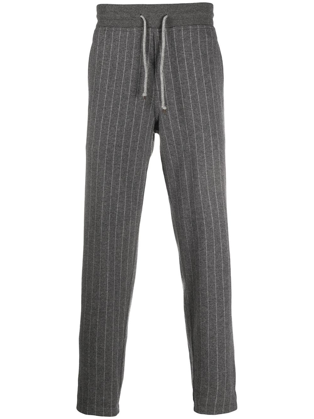 pinstripe track pants - 1