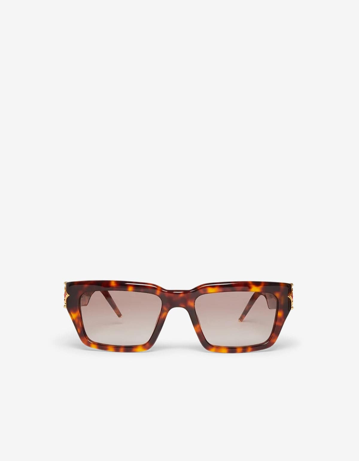 Casablanca Brown  Tortoiseshell Square Metope Sunglasses - 2