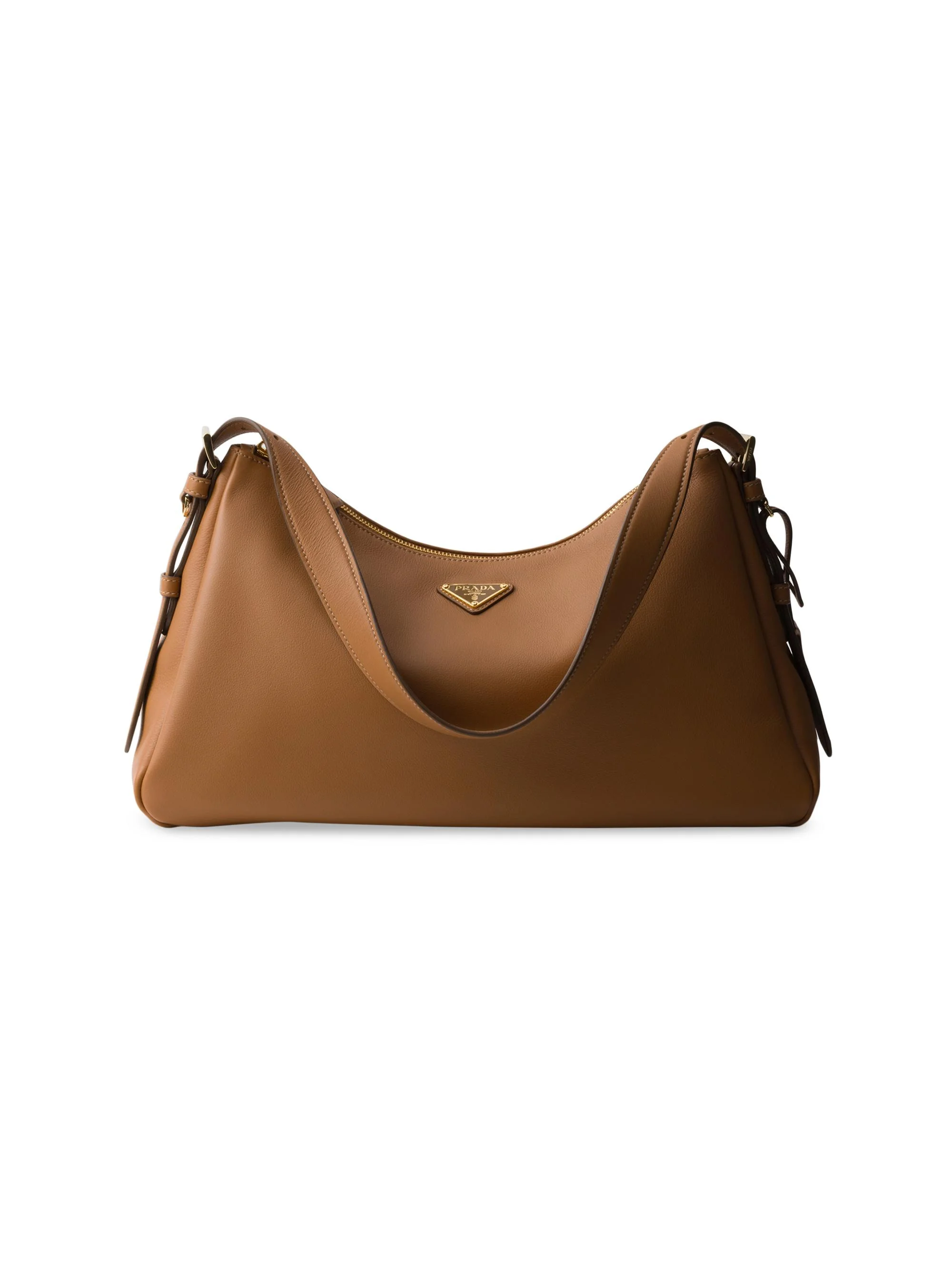 Women's Aimée Large Leather Shoulder Bag - Brown - 1