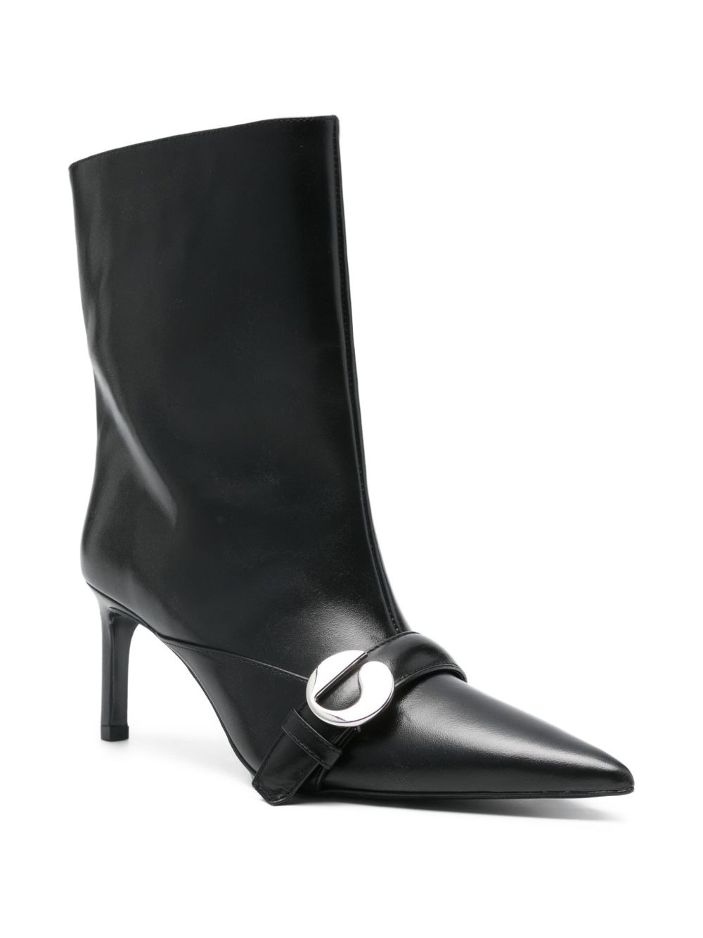 70mm buckle-fastening pointed-toe boots - 2