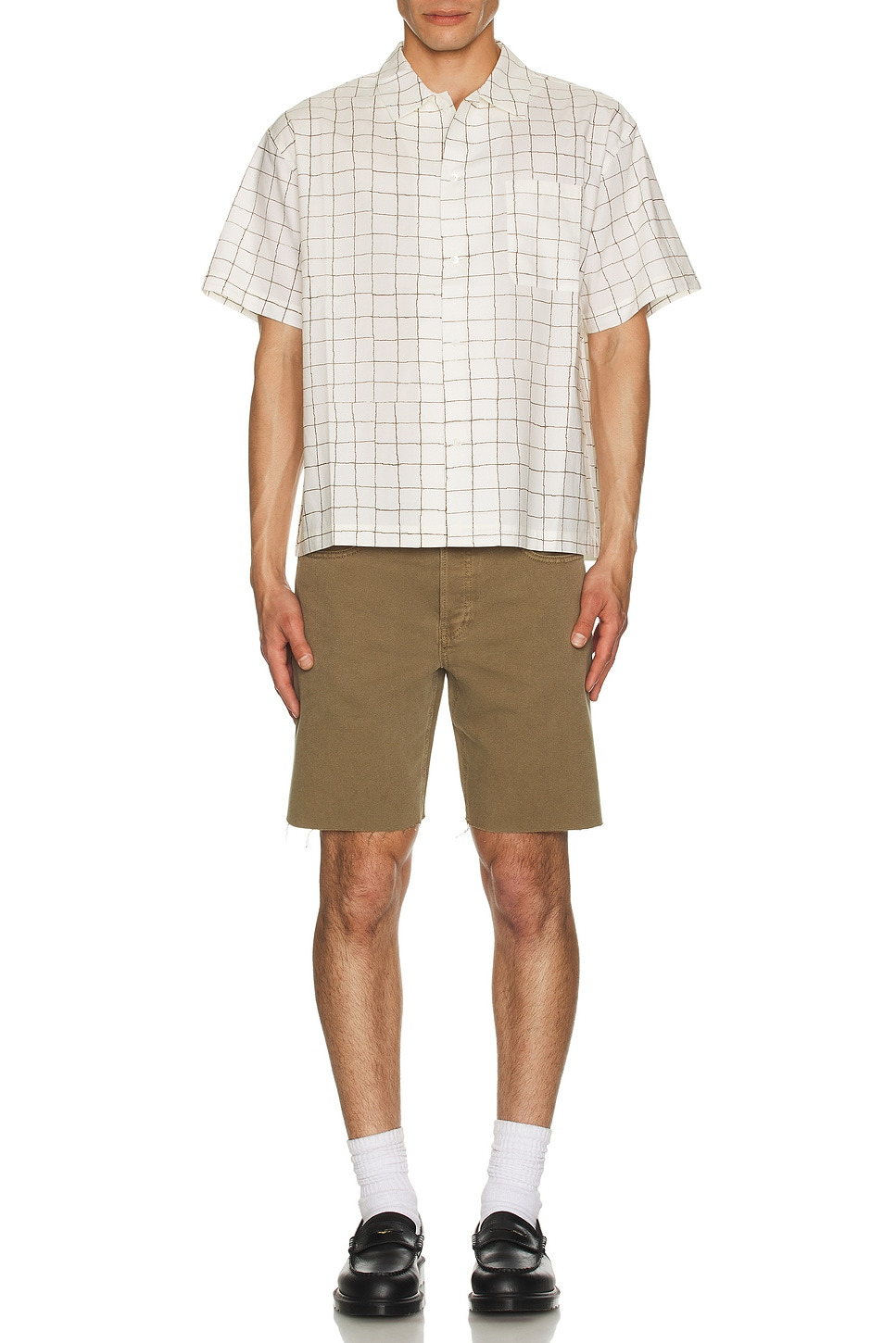 Relaxed Raw Hem Denim Short - 4