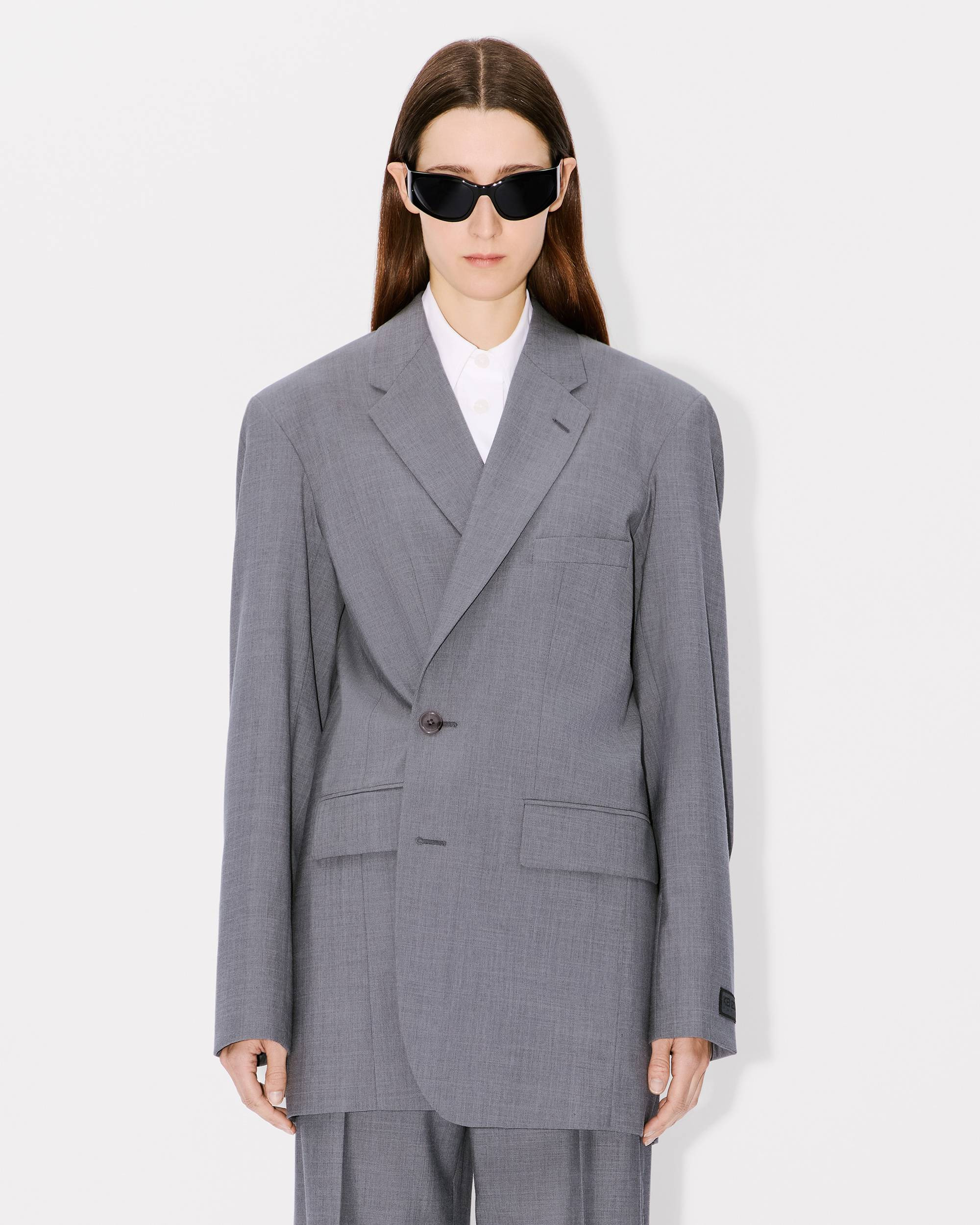 Oversized wool kimono blazer - 4