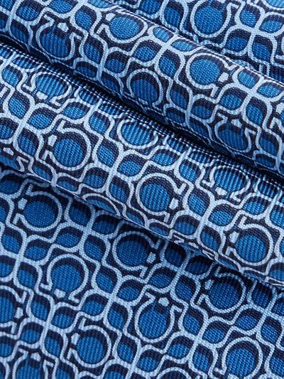 FERRAGAMO Totem geometric-print wide-blade silk tie outlook