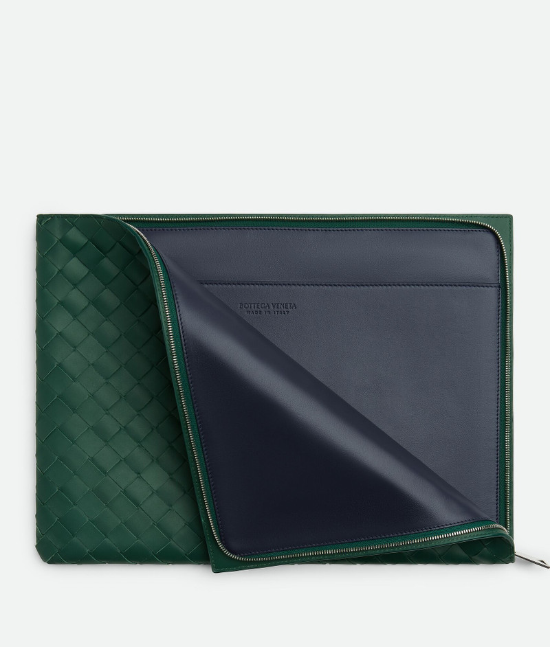Bottega Veneta Intrecciato Half Zip Pouch outlook