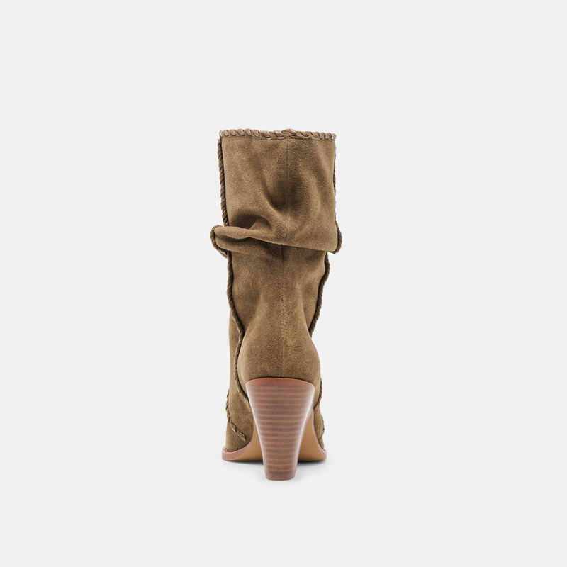 JULITH BOOTS OLIVE SUEDE 10