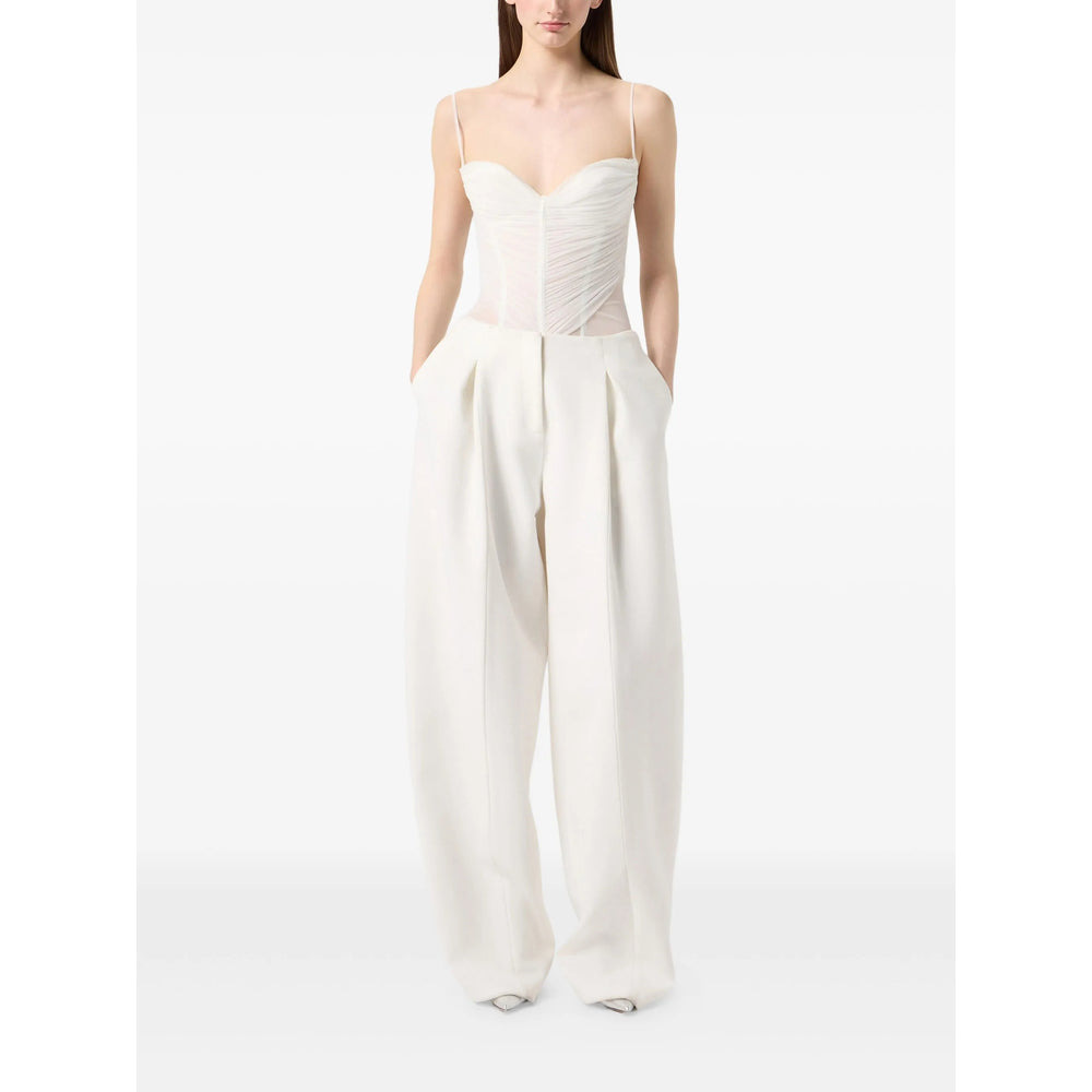 Blumarine White Trousers - Palazzo Pants Women - 2