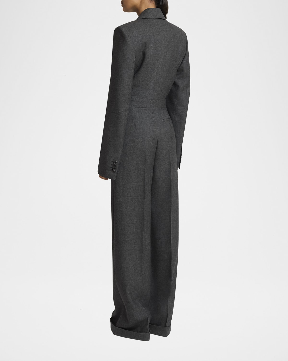 Tuxedo Wool Jumpsuit - 3