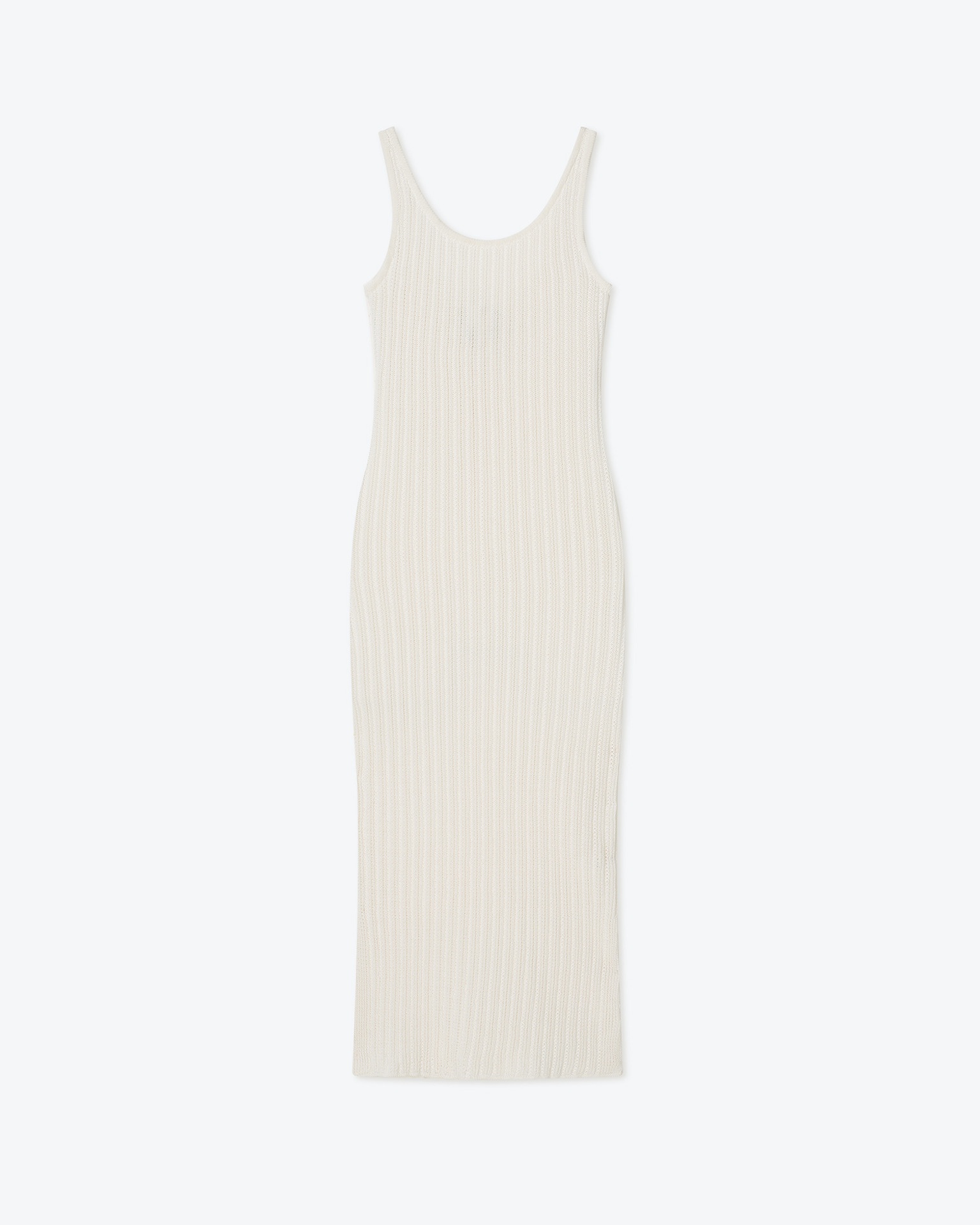 CAYA - Ribbed-knit midi dress - White - 1
