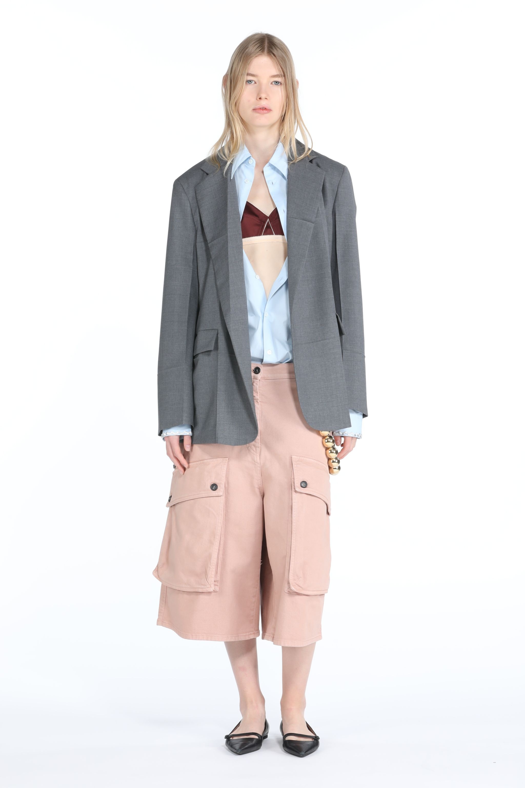 WIDE-LEG BERMUDA CARGO SHORTS - 4