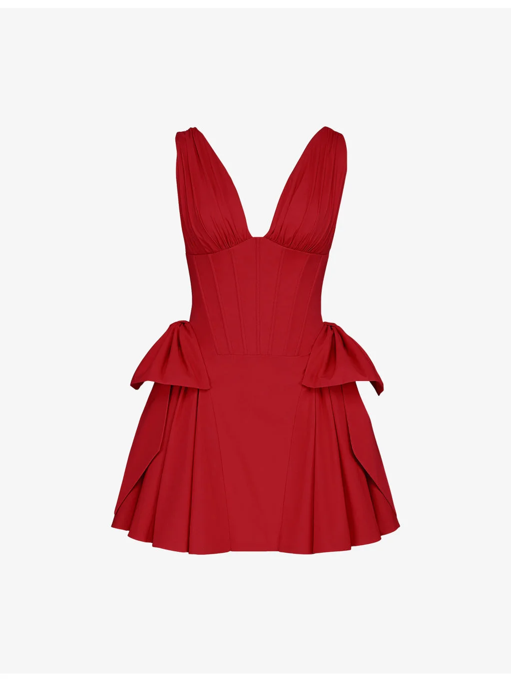 Amalia Corset-Bodice Stretch-Cotton Mini Dress - 1