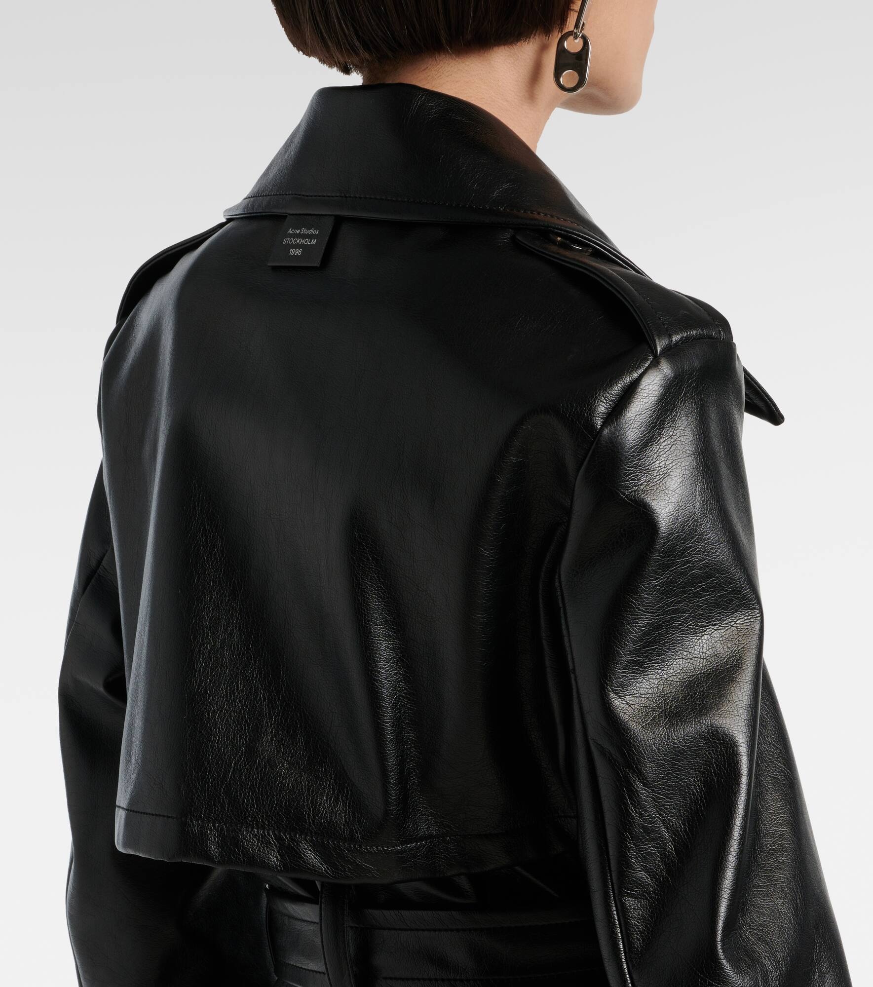 Faux leather trench coat - 6
