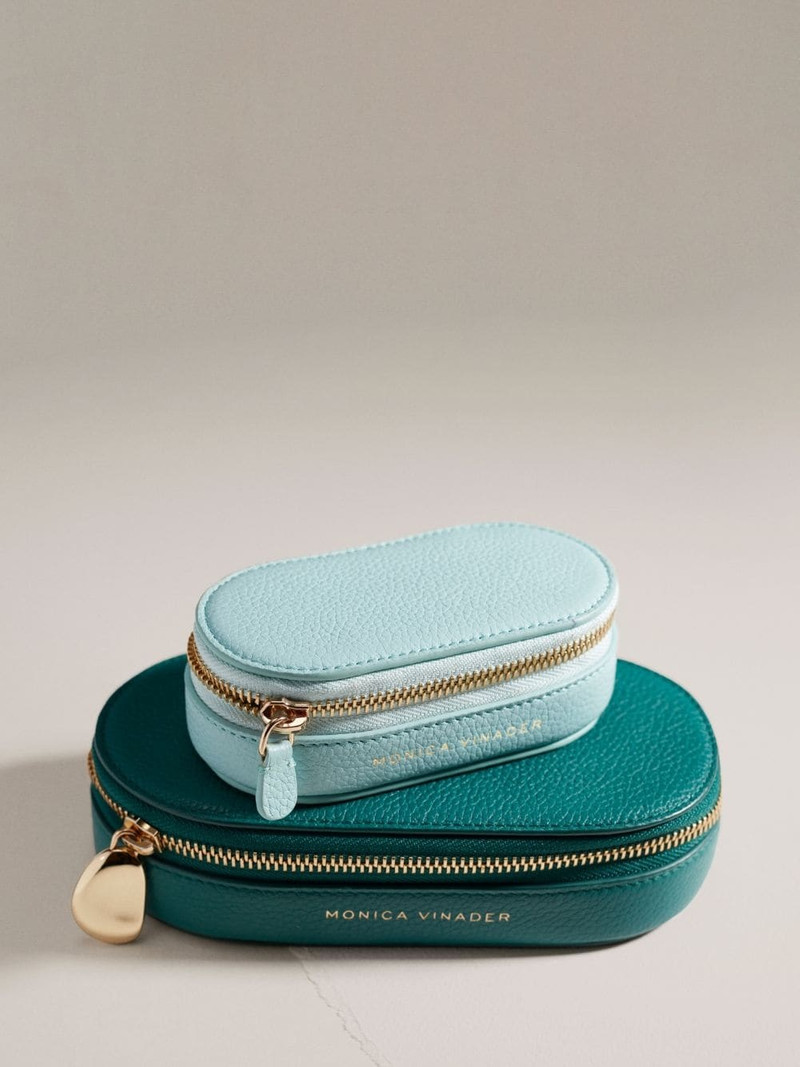 oval pebbled-leather jewellery box 4