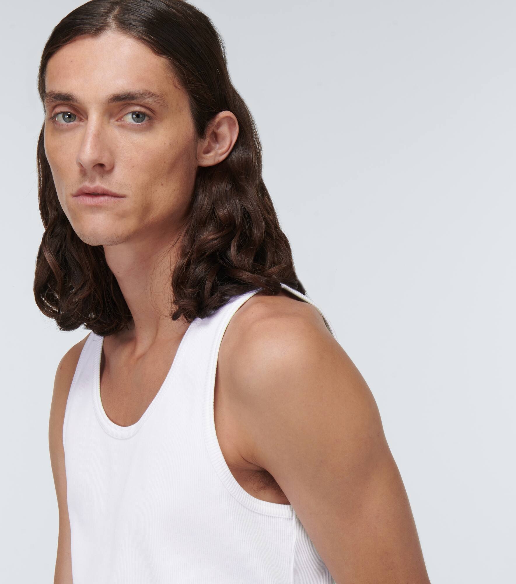 Ribbed-knit cotton-blend tank top - 5