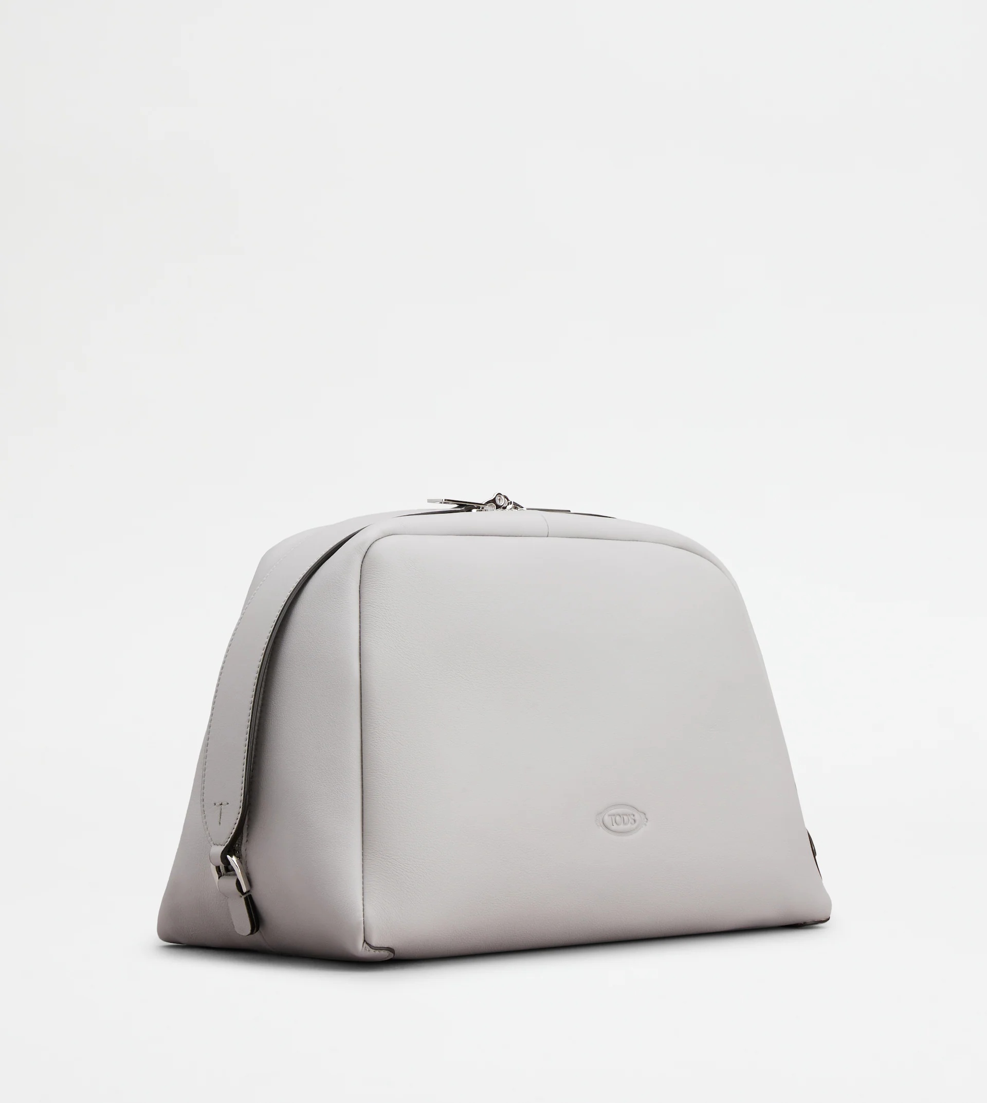 TOD'S DARSENA POUCH BAG IN LEATHER MEDIUM - GREY - 5