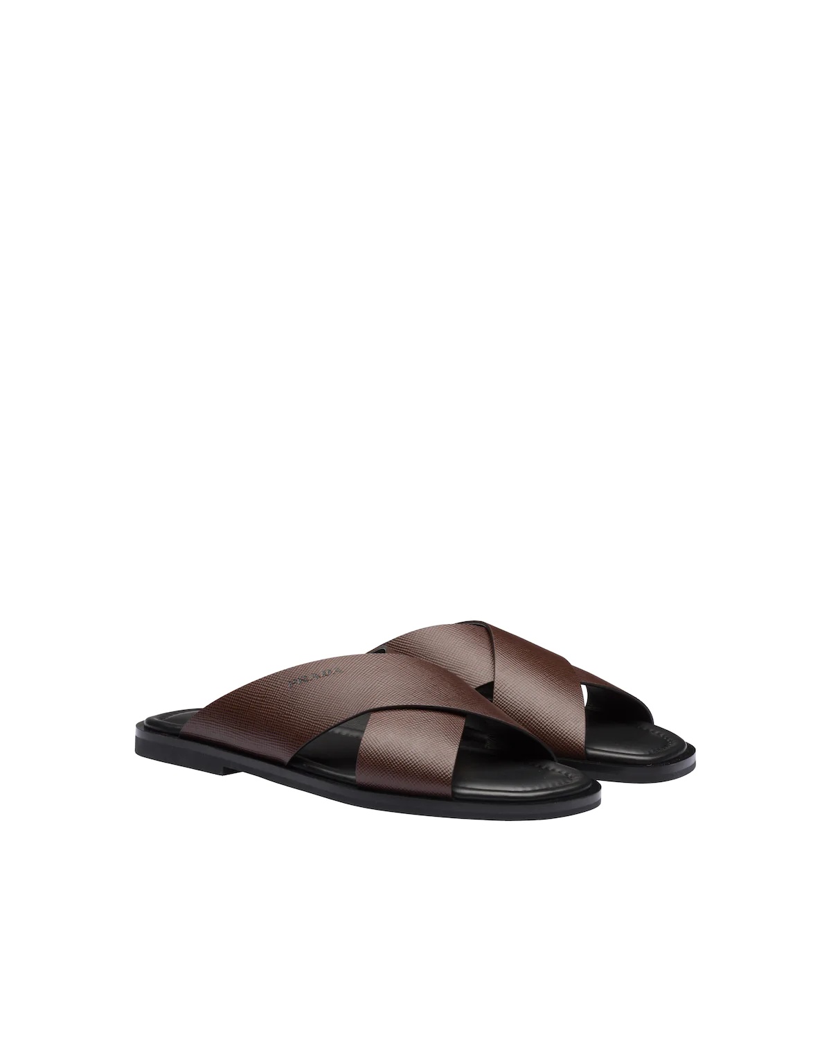 Saffiano Cuir Leather Sandals - 1