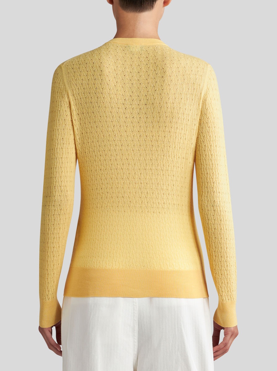 CABLE-KNIT WOOL CARDIGAN - 5