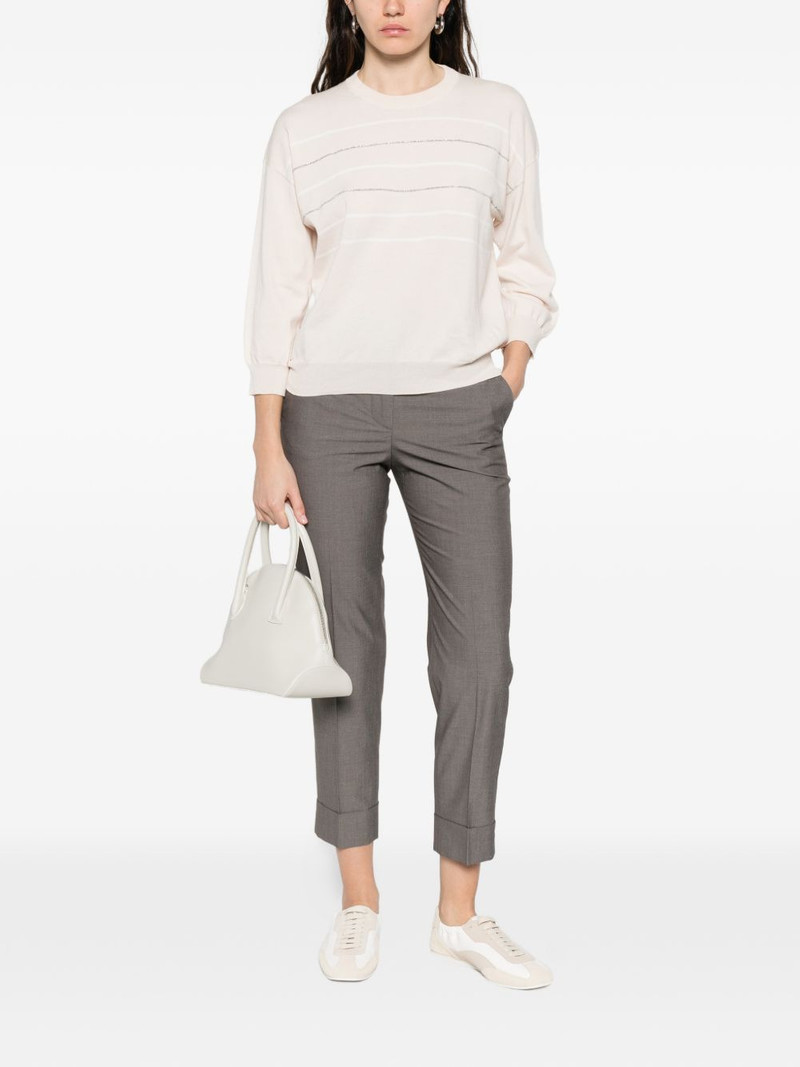 PESERICO striped crew-neck T-shirt outlook