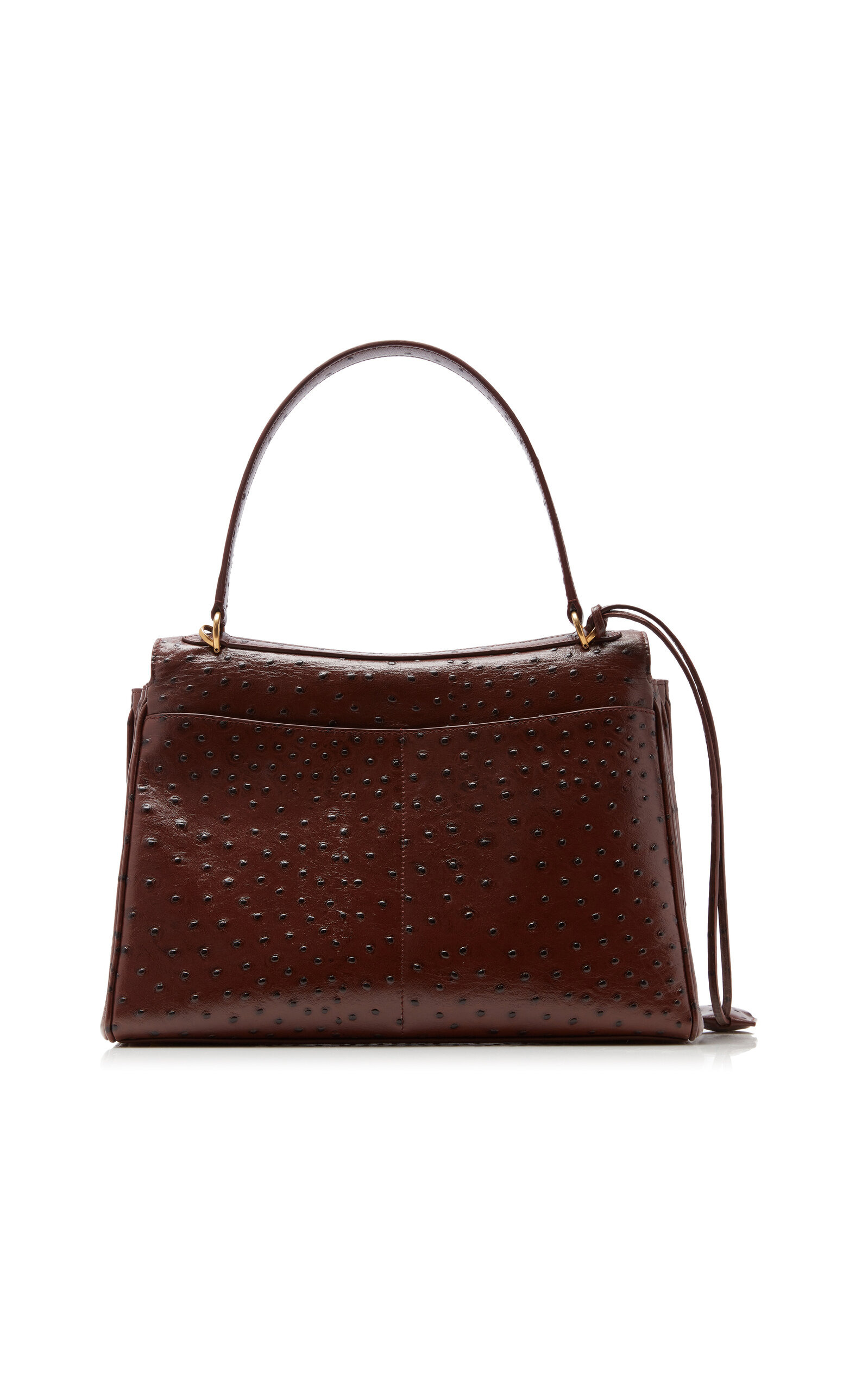 Rodeo Medium Faux Ostrich Leather Bag brown - 4