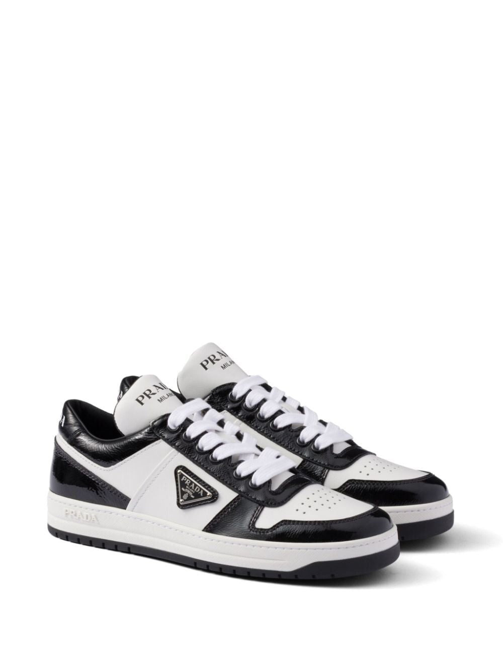 Prada Women Downtown Leather Sneakers - 4