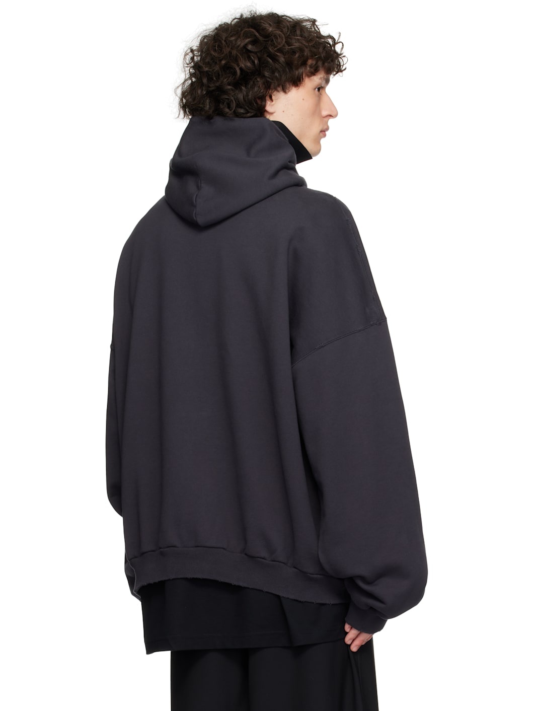 Black Optical Hoodie Large Fit Hoodie - 3