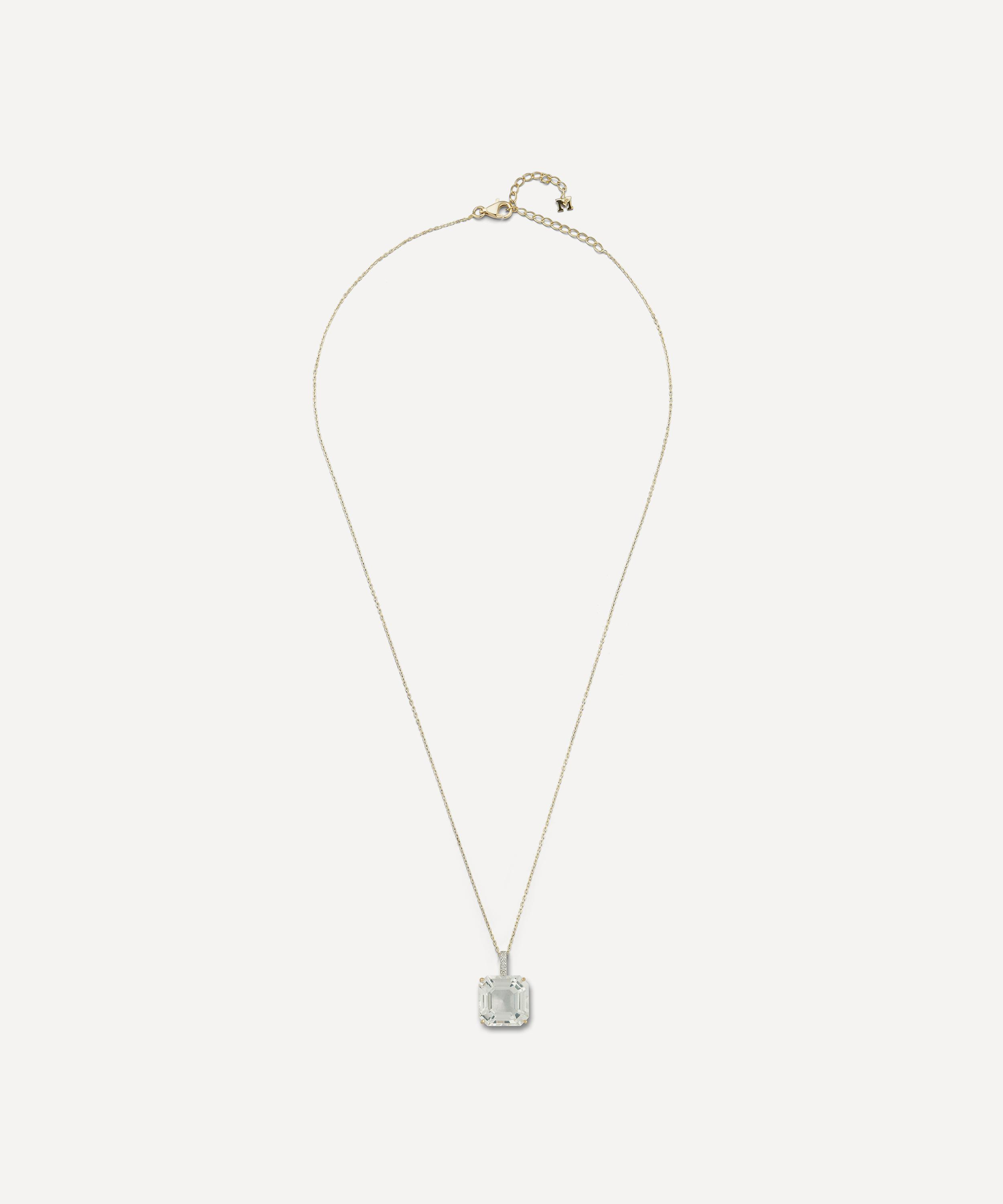 14ct Gold White Topaz Necklace - 3