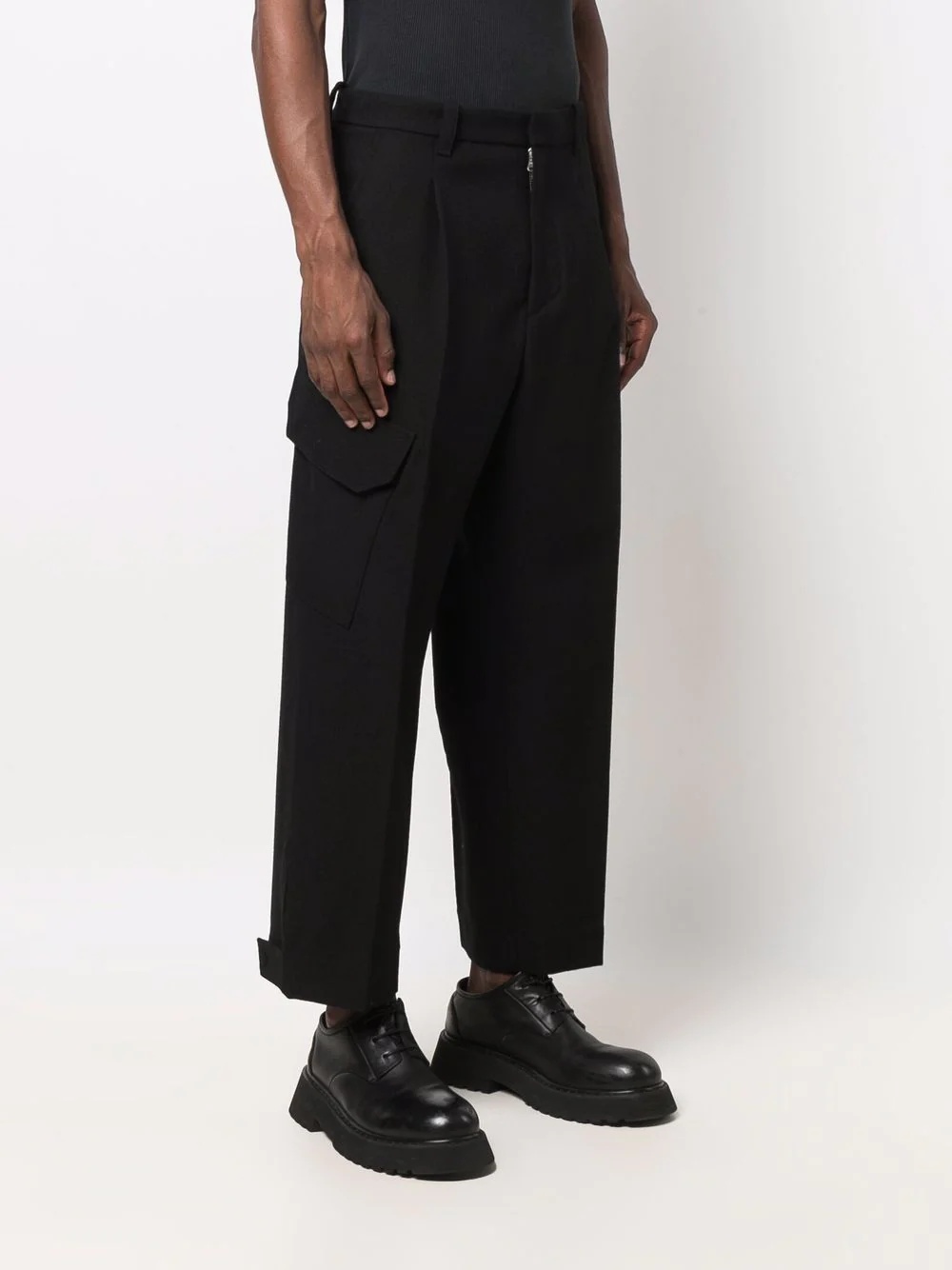 cropped pleated trousers - 3