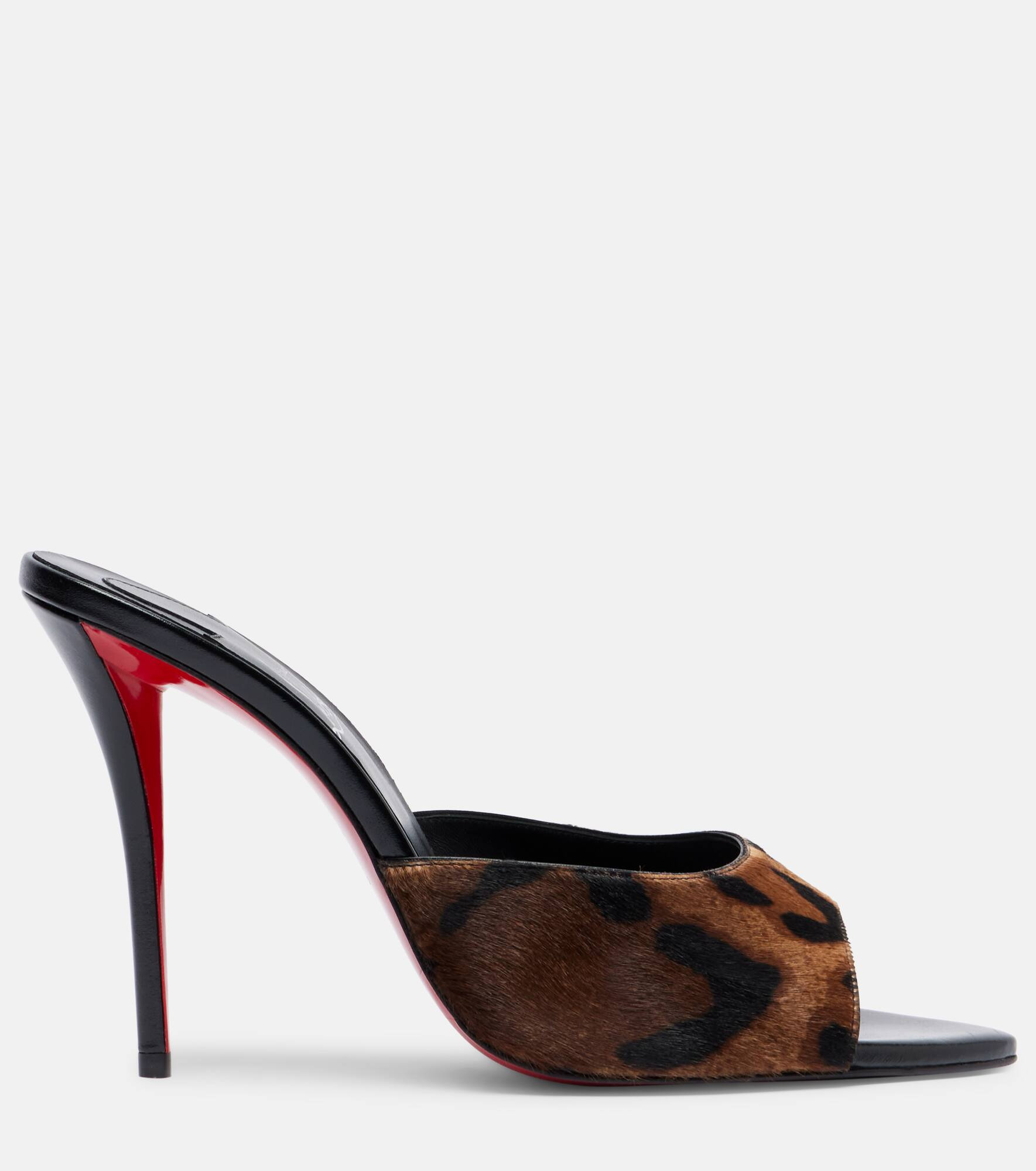 Miss Z 100 leopard-print calf hair mules - 4